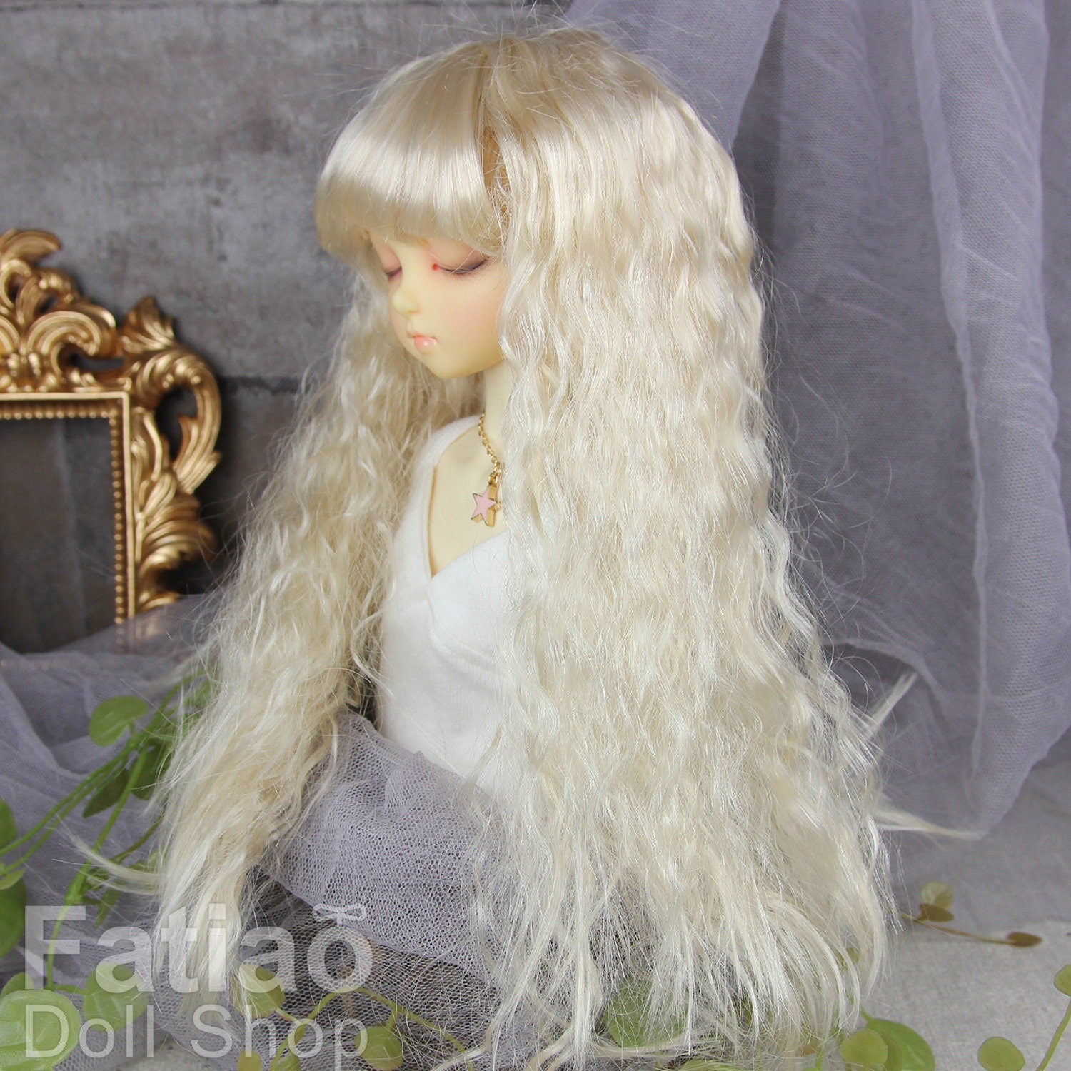 Fatiao - New Dollfie MSD Kaye Wiggs little darling doll 1/4 BJD Size 7-8 inch Dolls Wig - Blonde