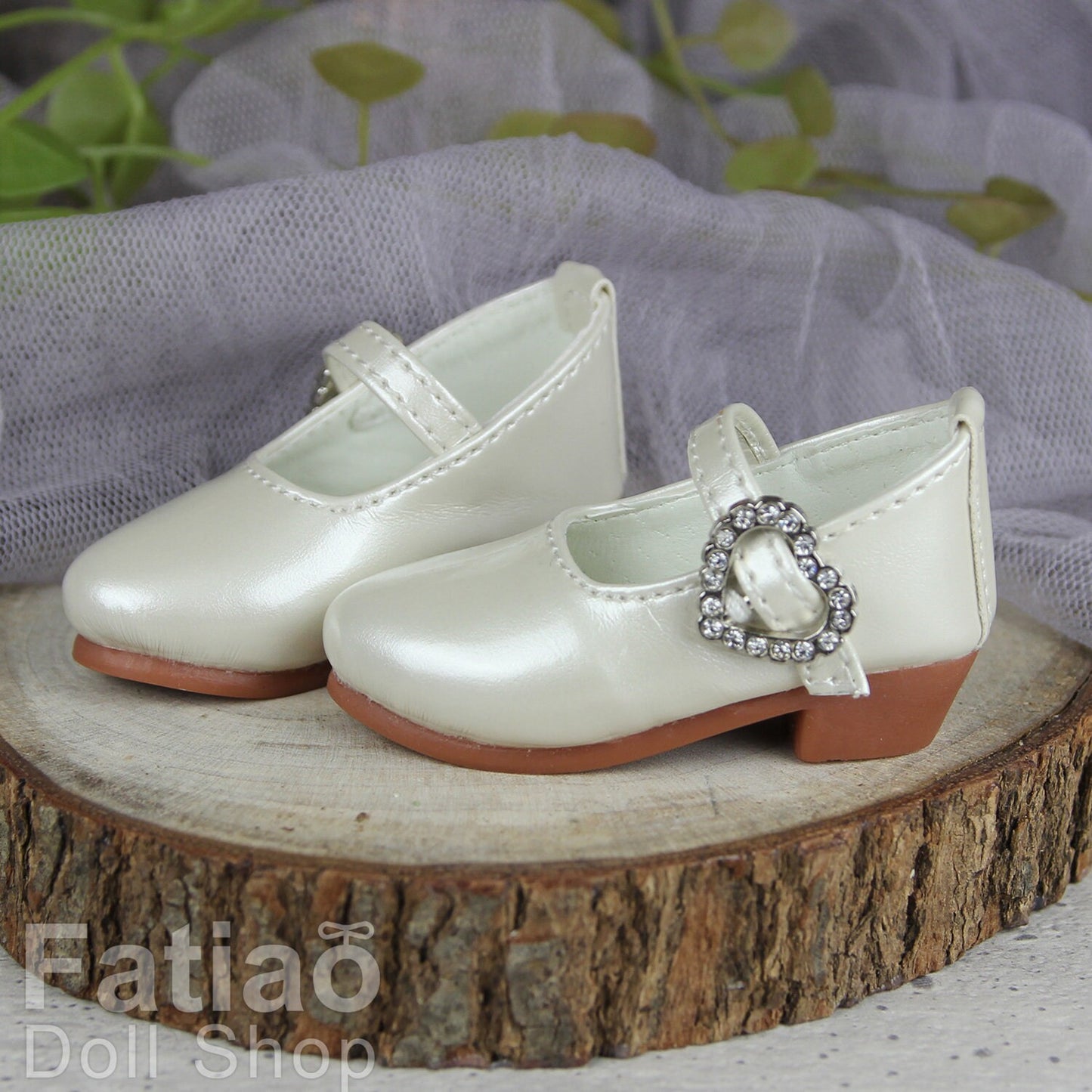 Fatiao - 1/4 BJD Mini Supper dollfie MSD Shoes - Beige (Size 5.5cm)