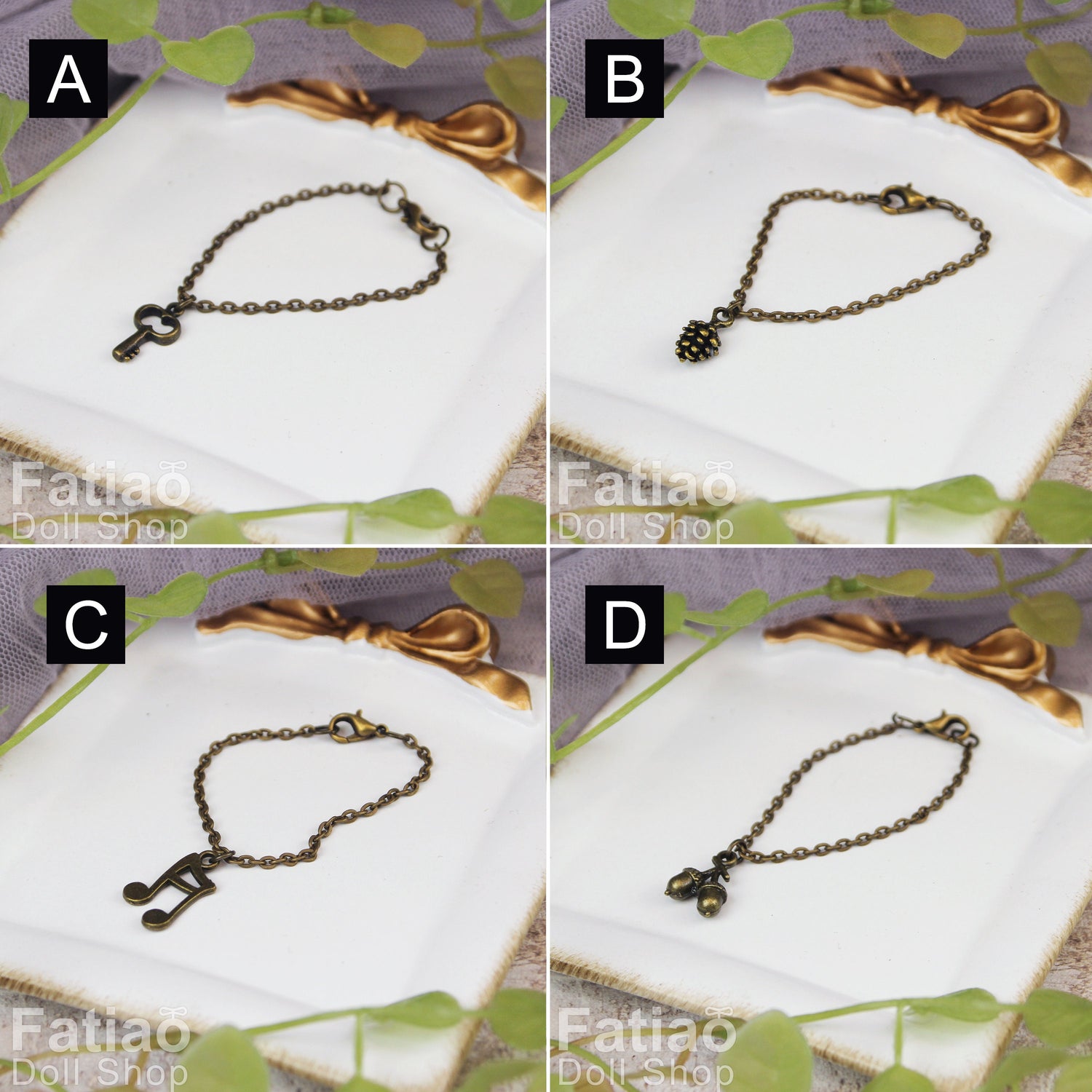 Dolls bronze Necklace for 1/3 BJD SD DD Smart Doll 1/4MSD