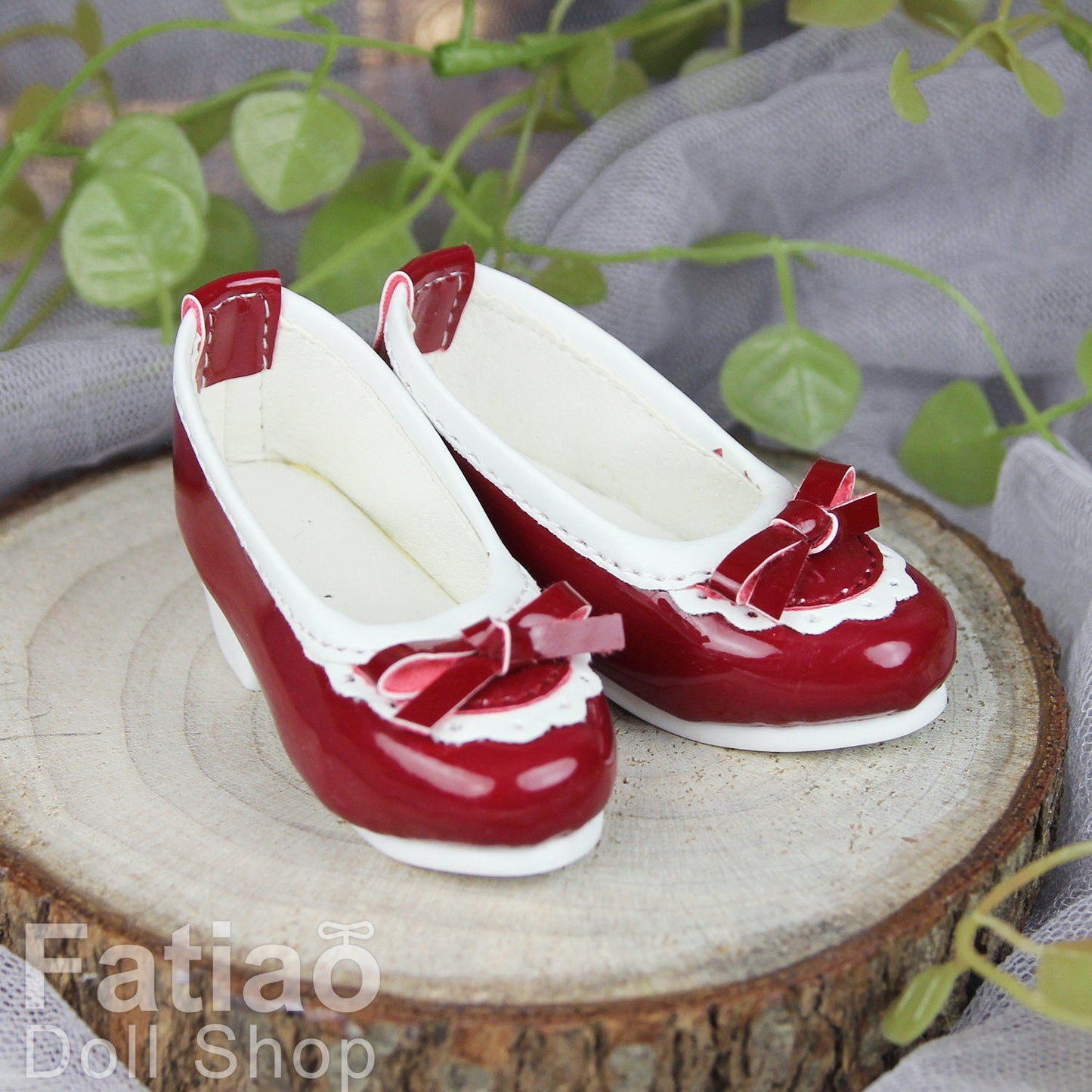 Fatiao - New 1/4 BJD MSD Dollfie Dolls Mary Jane Shoes - Red (Size 5.5cm)