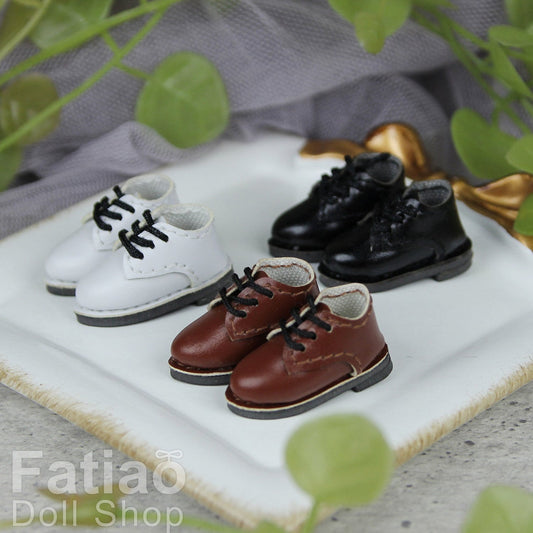 Fatiao - New OB11 Obitsu 11 Cu-poche 1/12 BJD Nendoroid GSC doll Lace-up Oxford shoes