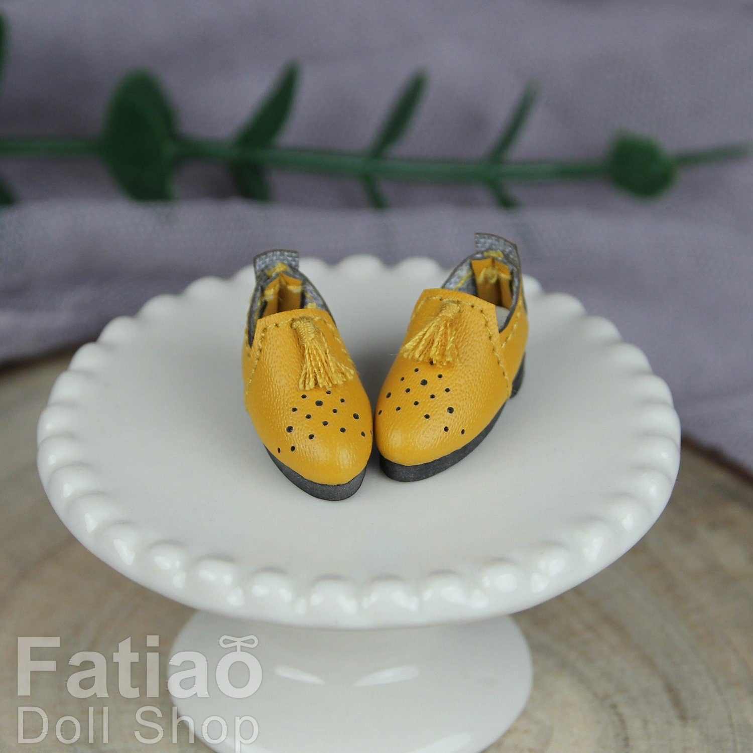 Fatiao - New OB11 Obitsu 11 MiddleBlythe nendoroid 1/12 BJD Dolls Oxford tassel shoes (Size 2.2cm)