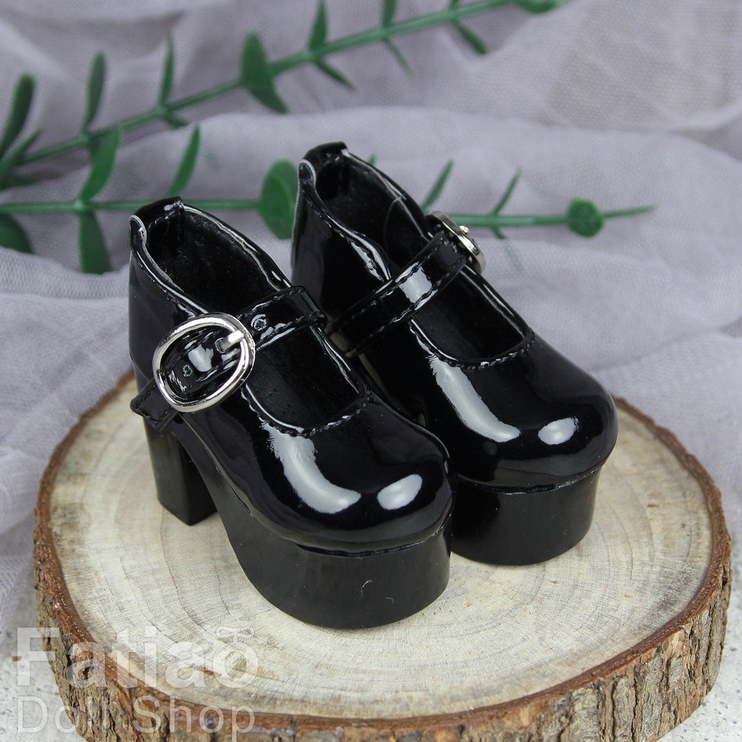 Fatiao - New 1/4 BJD Dollfie MSD High Heeled Shoes - Black (Size 5.5cm)