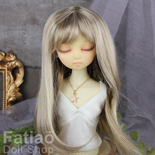 Fatiao - New Dollfie MSD Kaye Wiggs little darling doll 1/4 BJD Size 7-8 inch Dolls Wig - Blonde mix Baby Brown