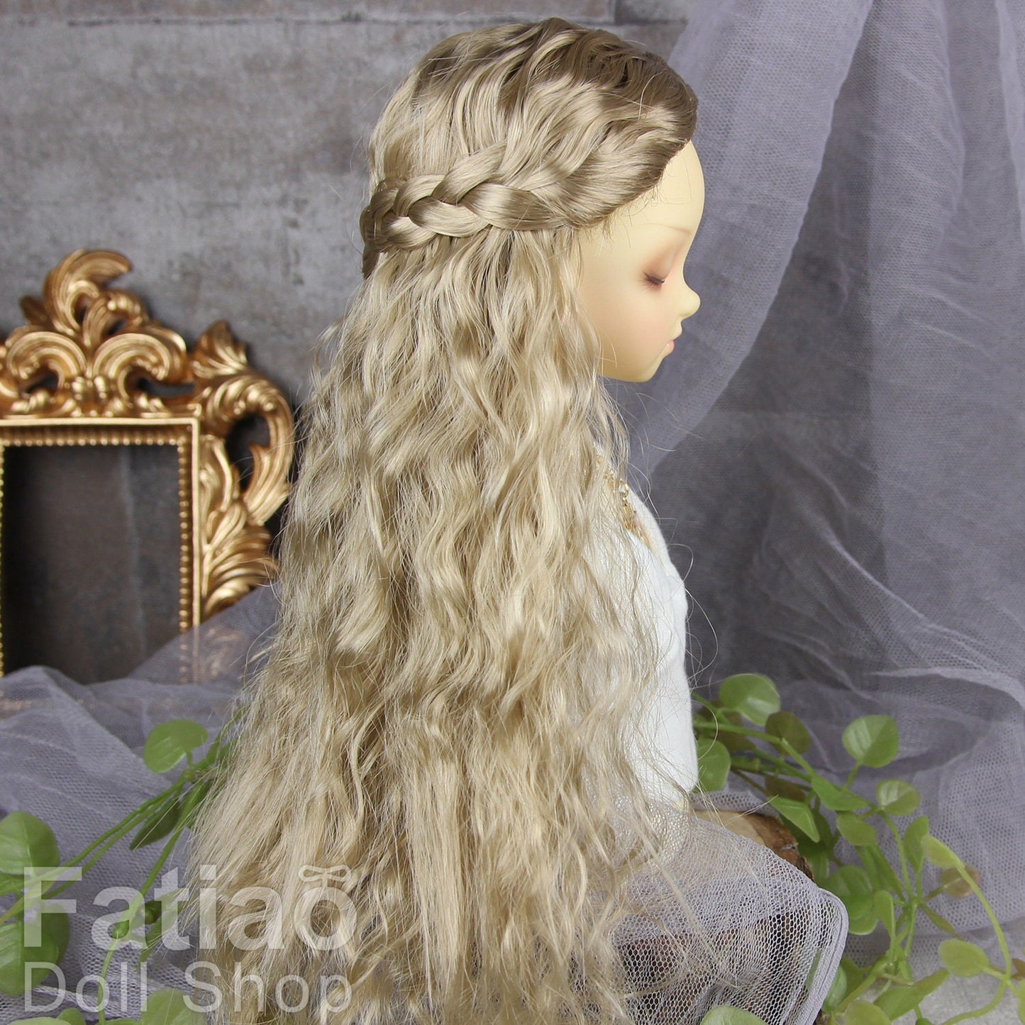 Fatiao - New Dollfie MSD Kaye Wiggs little darling doll 1/4 BJD Size 7-8 inch Dolls Wig - Baby Brown