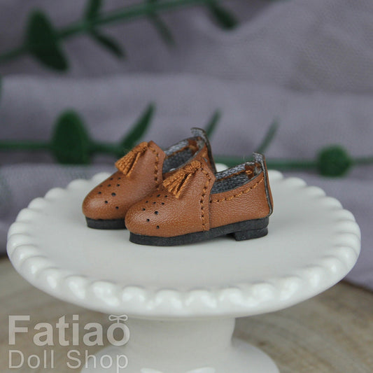 Fatiao - New OB11 Obitsu 11 MiddleBlythe nendoroid 1/12 BJD Dolls Oxford tassel shoes (Size 2.2cm)
