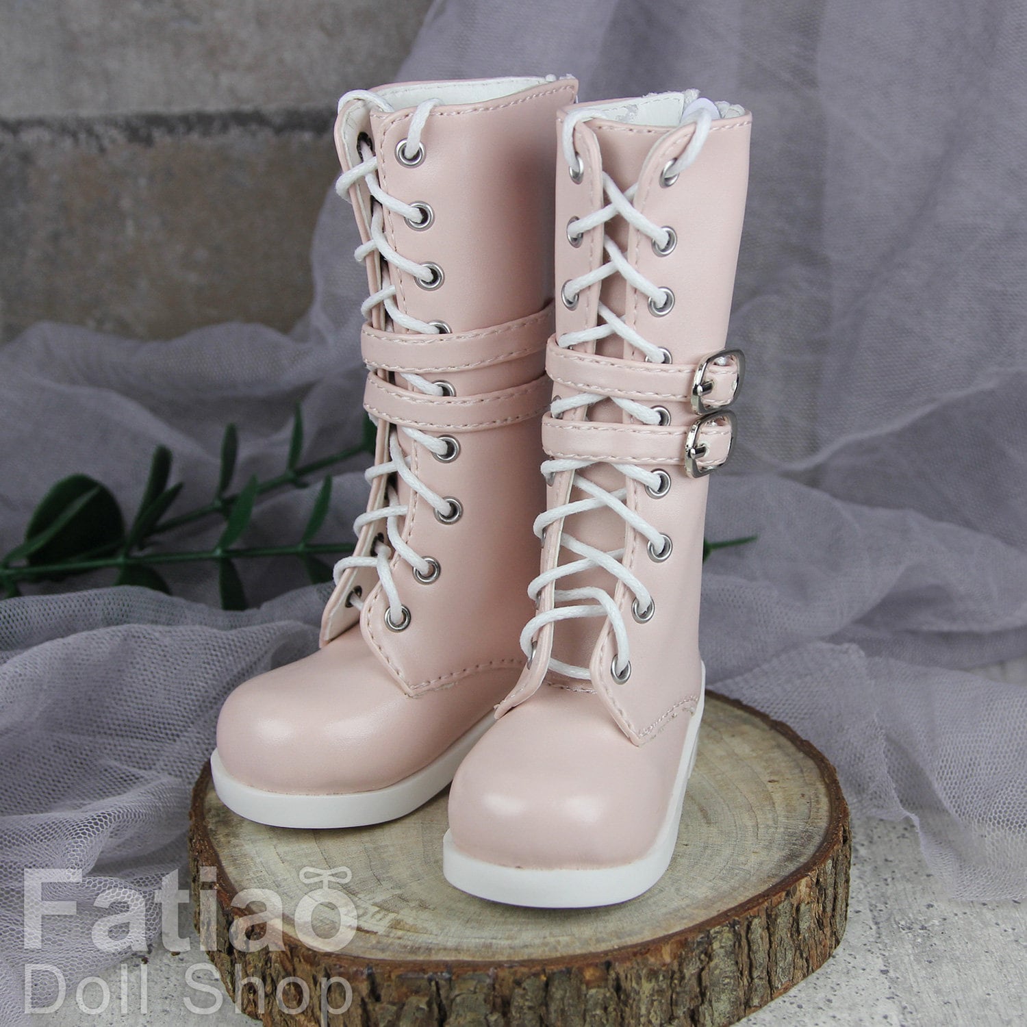Fatiao - New 1/3 BJD Dollfie DD Dolls Shoes Boots - Pink (Size 6.5cm)
