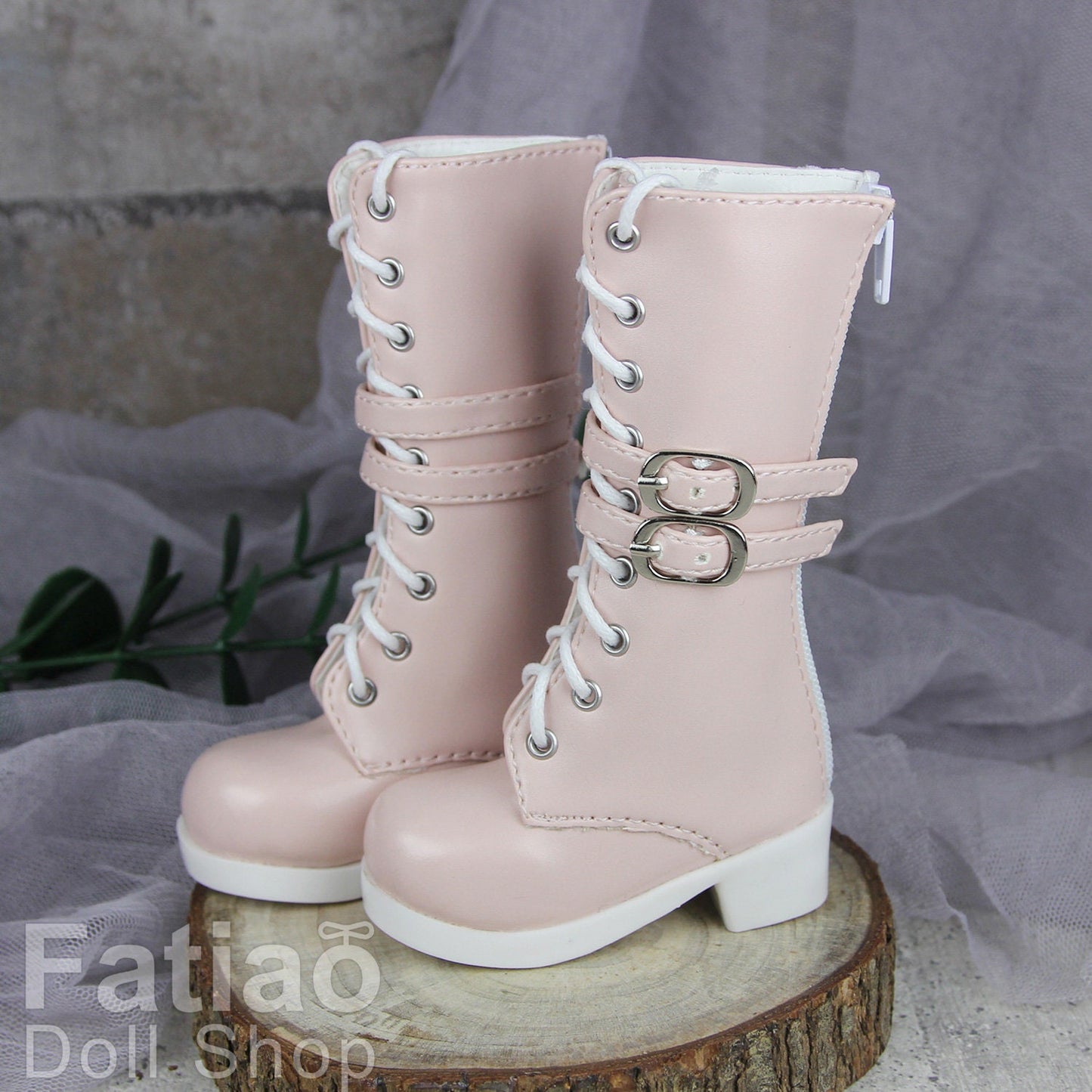 Fatiao - New 1/3 BJD Dollfie DD Dolls Shoes Boots - Pink (Size 6.5cm)