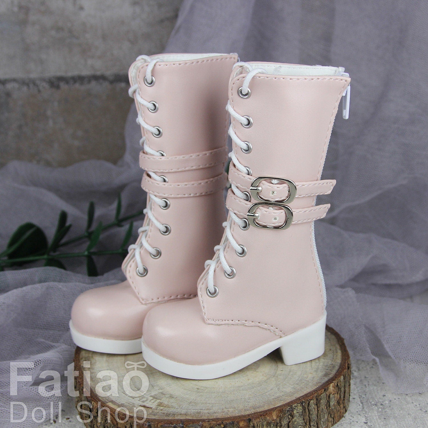 Fatiao - New 1/3 BJD Dollfie DD Dolls Shoes Boots - Pink (Size 6.5cm)