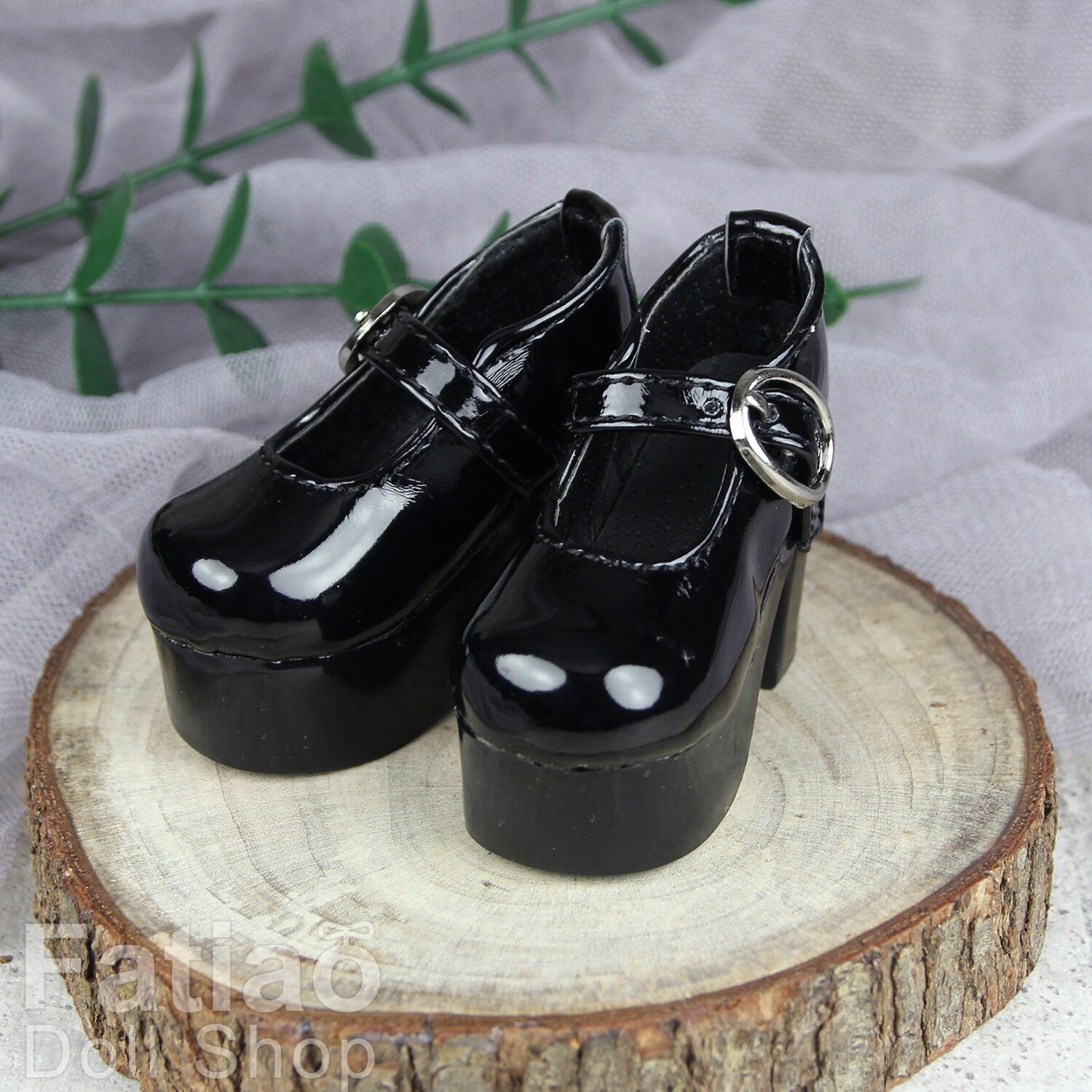 Fatiao - New 1/4 BJD Dollfie MSD High Heeled Shoes - Black (Size 5.5cm)