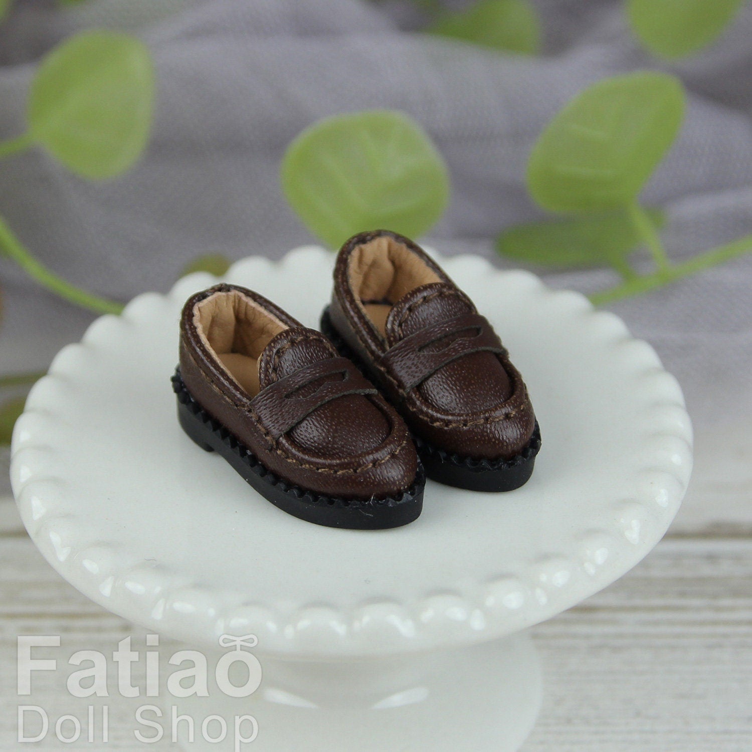 Fatiao - New Obitsu 11 OB11 1/12 BJD Nendoroid dolls leather Formal Oxford shoes
