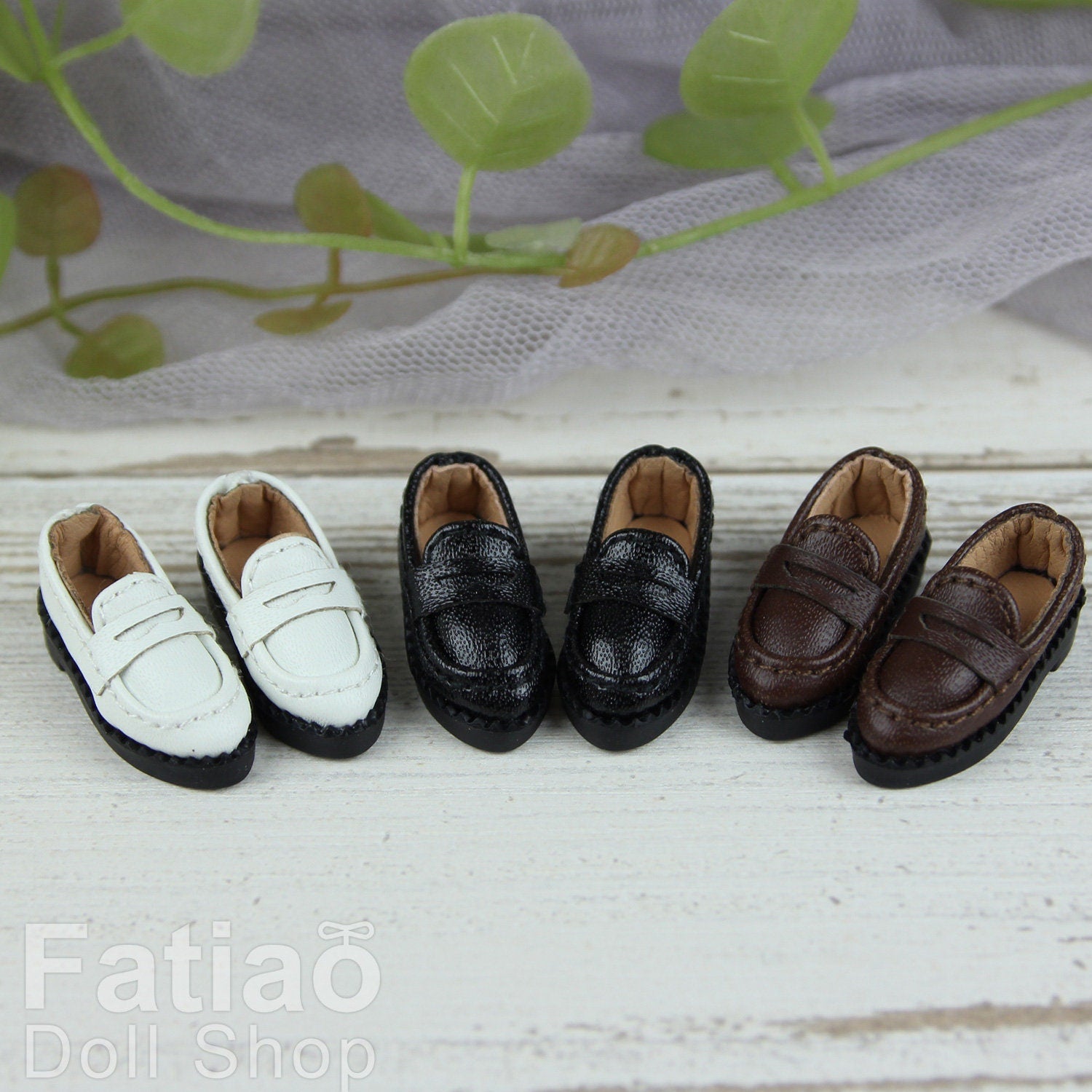Fatiao - New Obitsu 11 OB11 1/12 BJD Nendoroid dolls leather Formal Oxford shoes