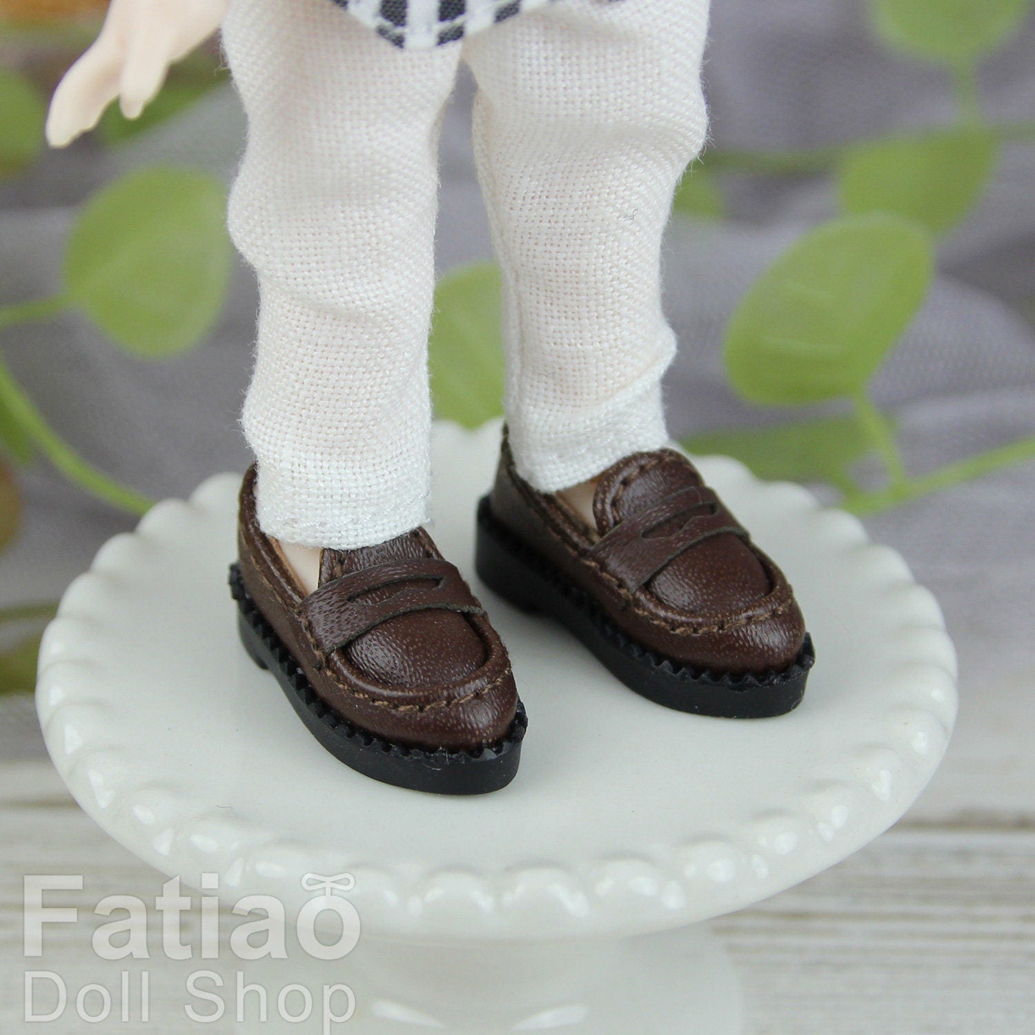 Fatiao - New Obitsu 11 OB11 1/12 BJD Nendoroid dolls leather Formal Oxford shoes