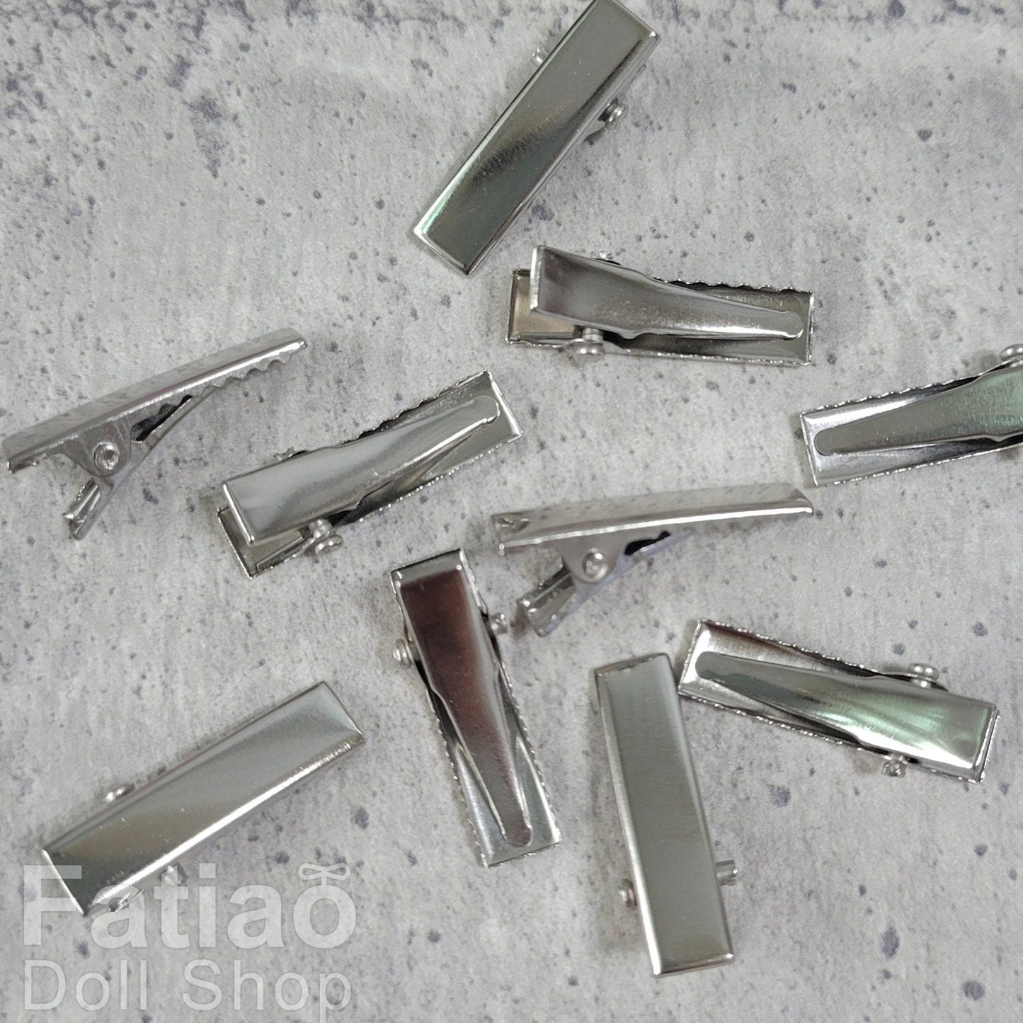 2cm / 2.5cm Dolls BJD mini Hair clip barrette clip / silver