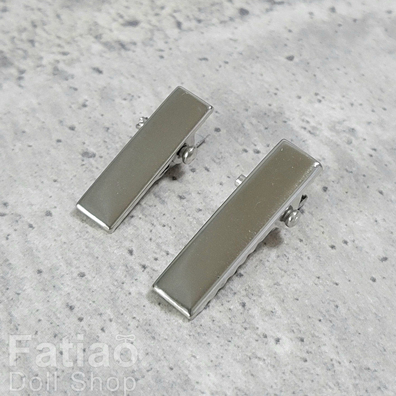 2cm / 2.5cm Dolls BJD mini Hair clip barrette clip / silver