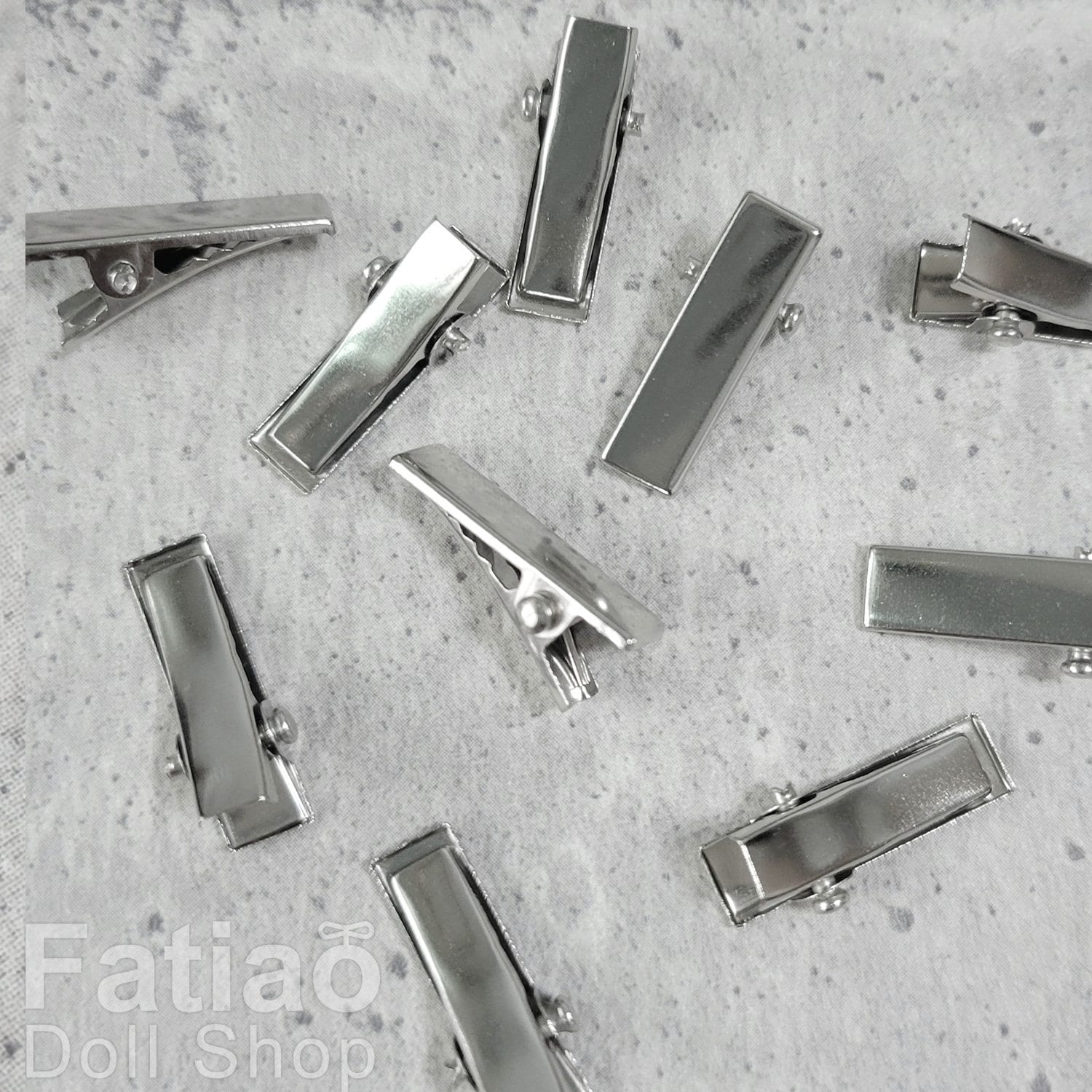 2cm / 2.5cm Dolls BJD mini Hair clip barrette clip / silver