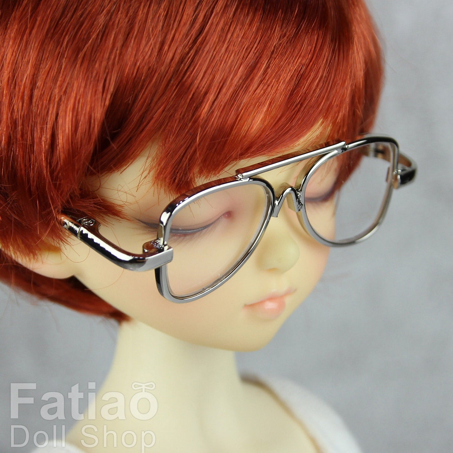 New fashion Dolls Round frame glasses fit 1/4 BJD MSD mini Super Dollfie - Silver