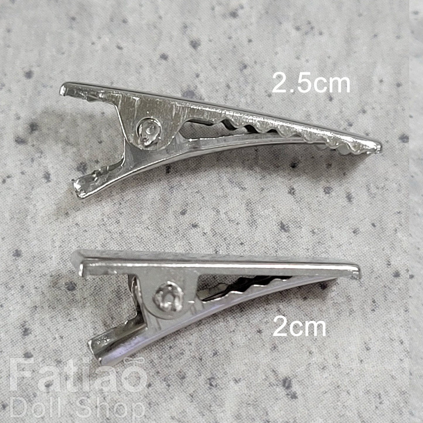 2cm / 2.5cm Dolls BJD mini Hair clip barrette clip / silver