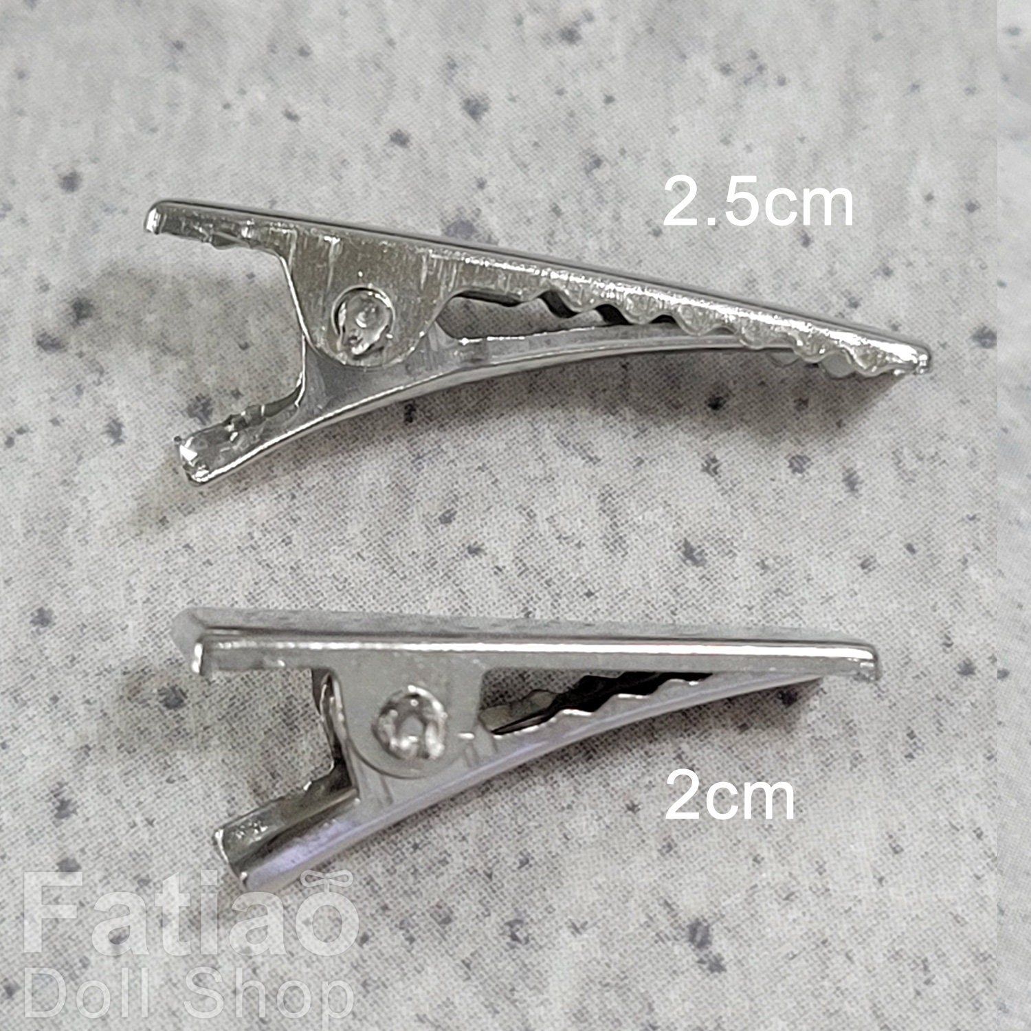 2cm / 2.5cm Dolls BJD mini Hair clip barrette clip / silver