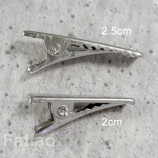 2cm / 2.5cm Dolls BJD mini Hair clip barrette clip / silver