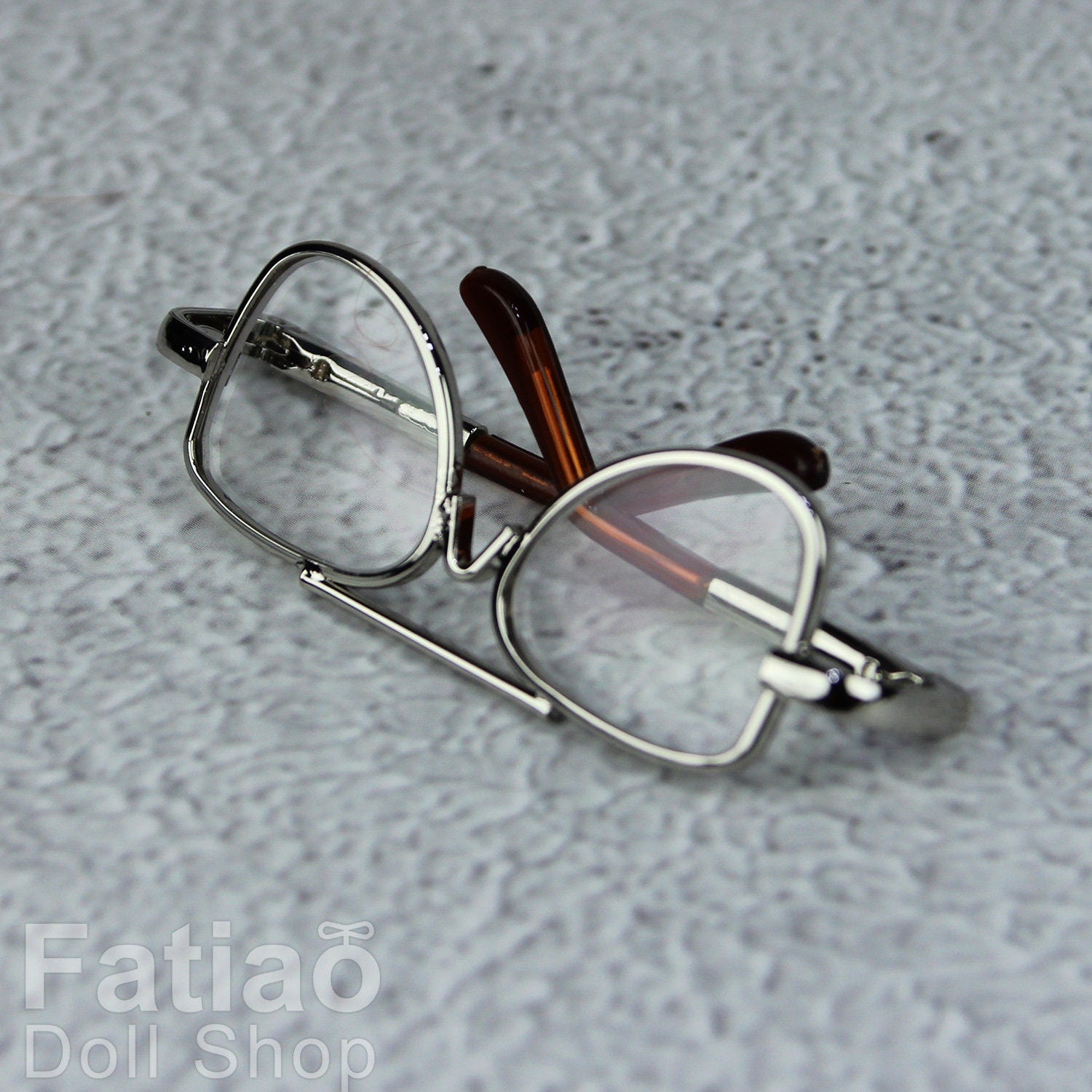 New fashion Dolls Round frame glasses fit 1/4 BJD MSD mini Super Dollfie - Silver