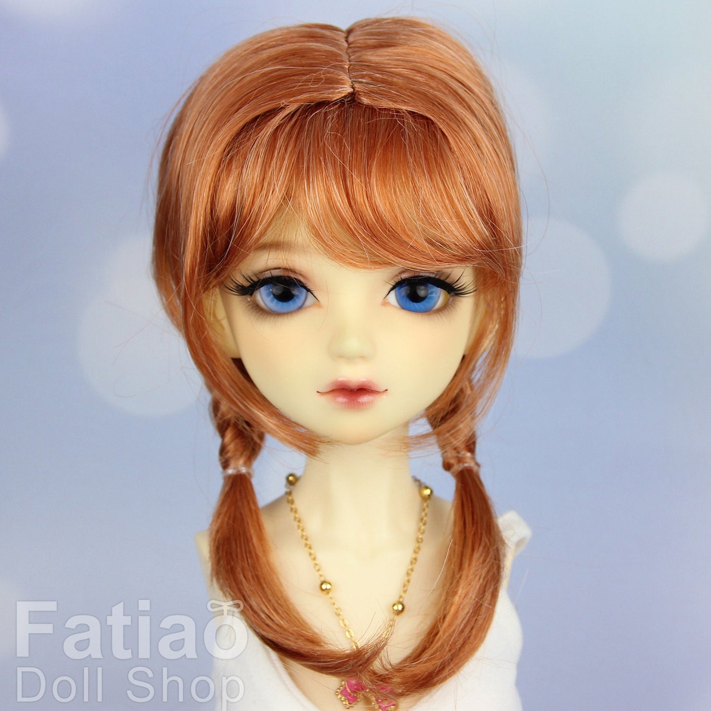 Fatiao - New Dollfie SD 1/3 BJD Volks Blythe Pullip Dolls Wig size 9-10" - Red Orange