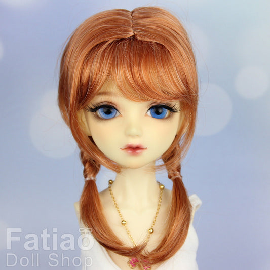 Fatiao - New Dollfie SD 1/3 BJD Volks Blythe Pullip Dolls Wig size 9-10" - Red Orange