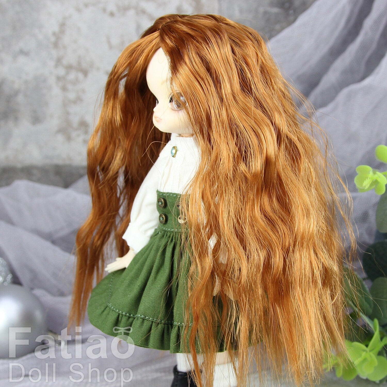 Fatiao - New Dollfie BJD Nendoroid / Little Dal Pullip / Dolls Wig - size 4-5" -Caramel