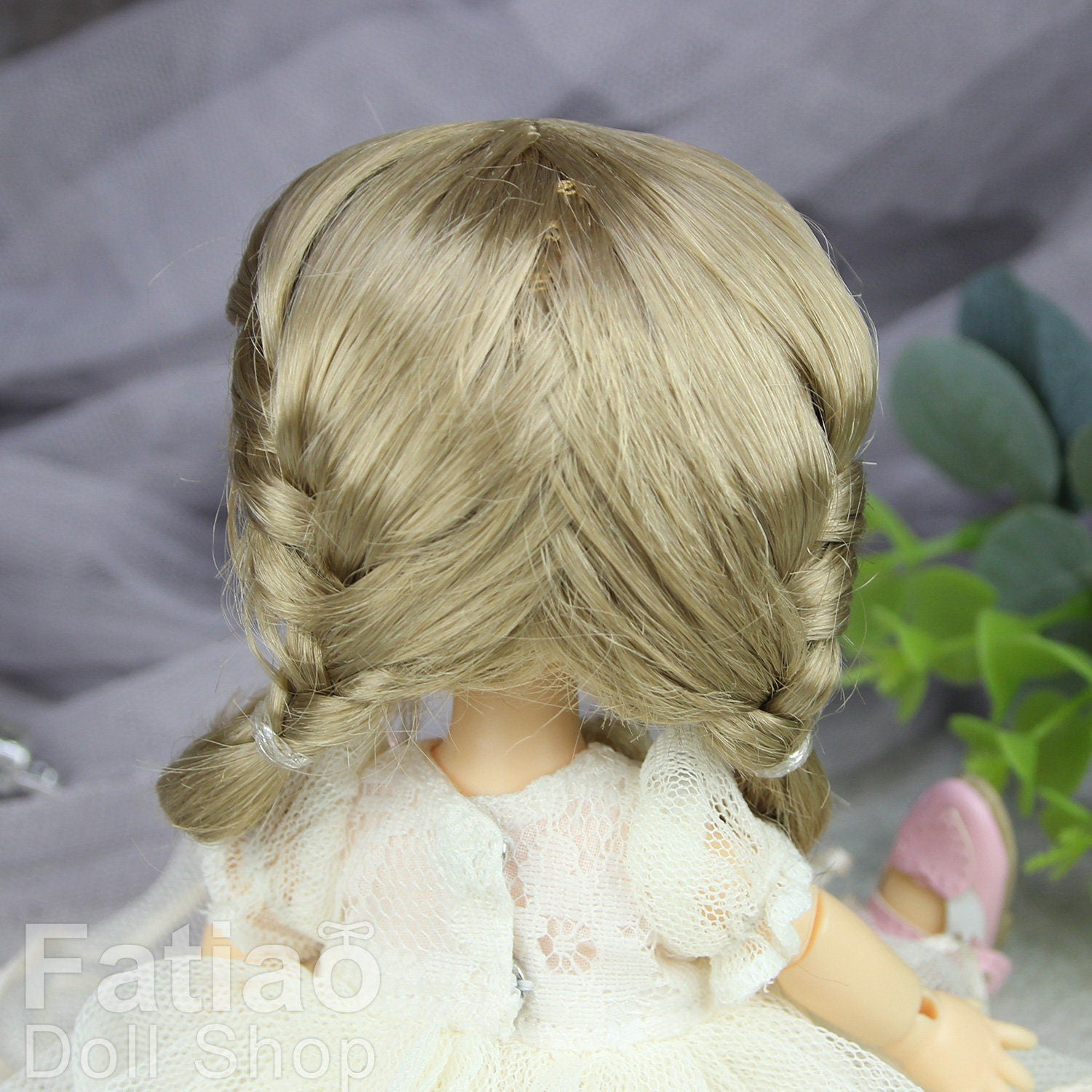 Fatiao - BJD Dollfie Lati Yellow Pukifee 5-6" Angel Doll Wig - Baby Brown