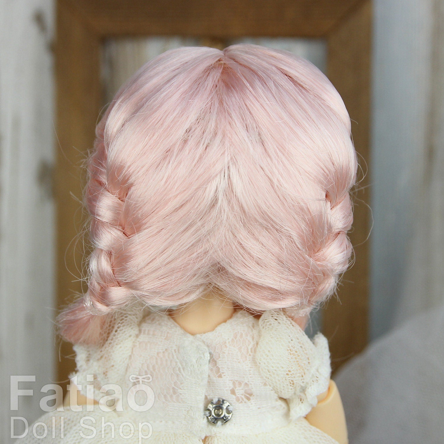 Fatiao - BJD Dollfie Lati Yellow Pukifee 5-6" Angel Doll Wig - Light Pink