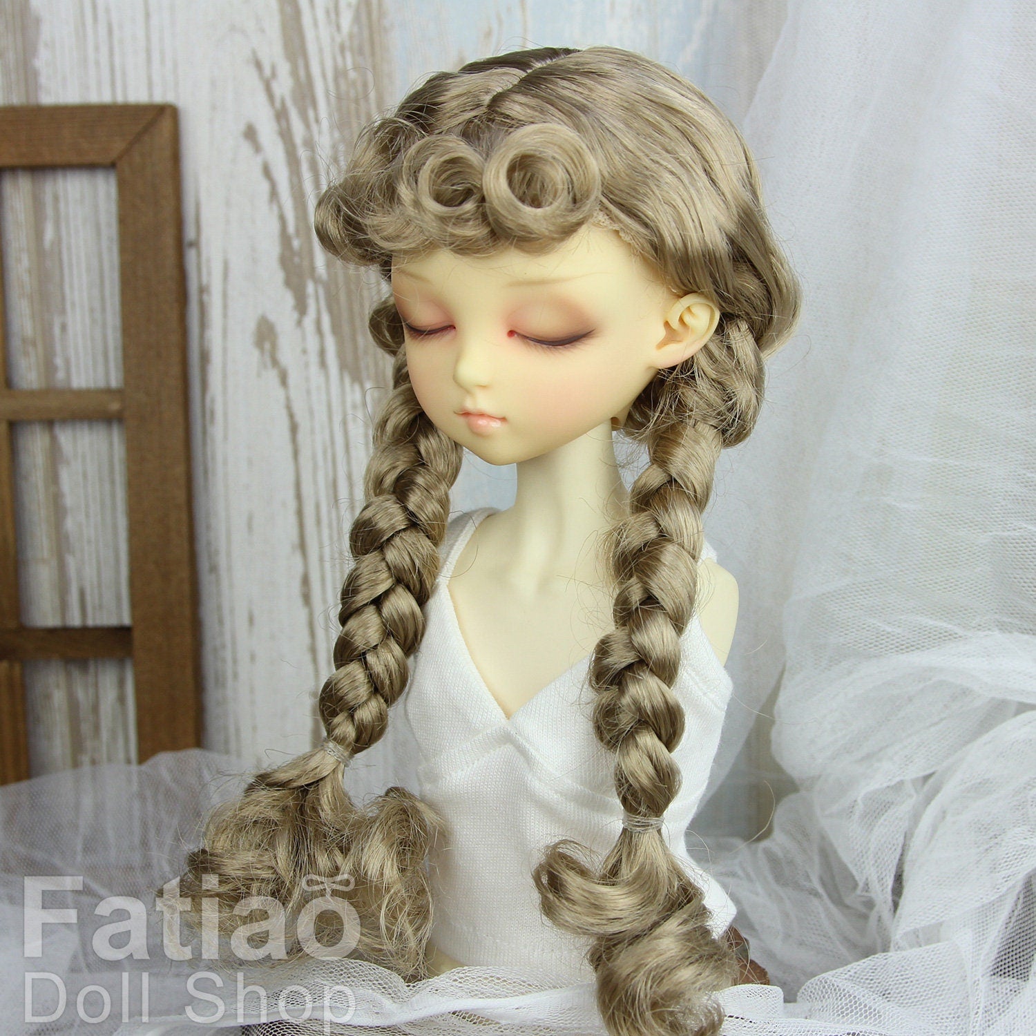 Fatiao - New Dollfie MSD Kaye Wiggs 1/4 BJD Size 7-8 inch - Baby Brown Dolls Wig