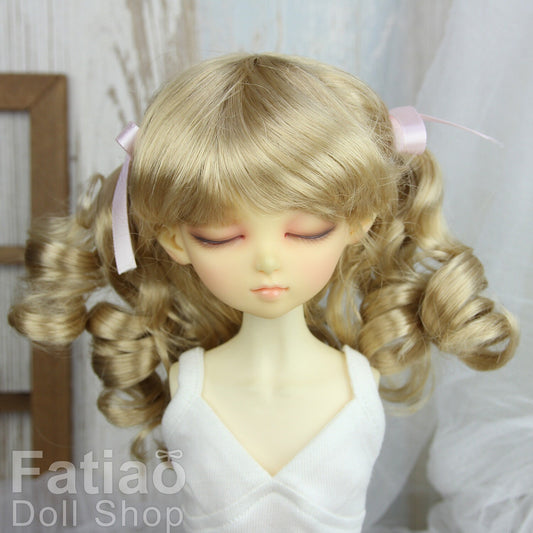 Fatiao - New Dollfie MSD Kaye Wiggs 1/4 BJD Size 7-8 inch - Cream gold Dolls Wig