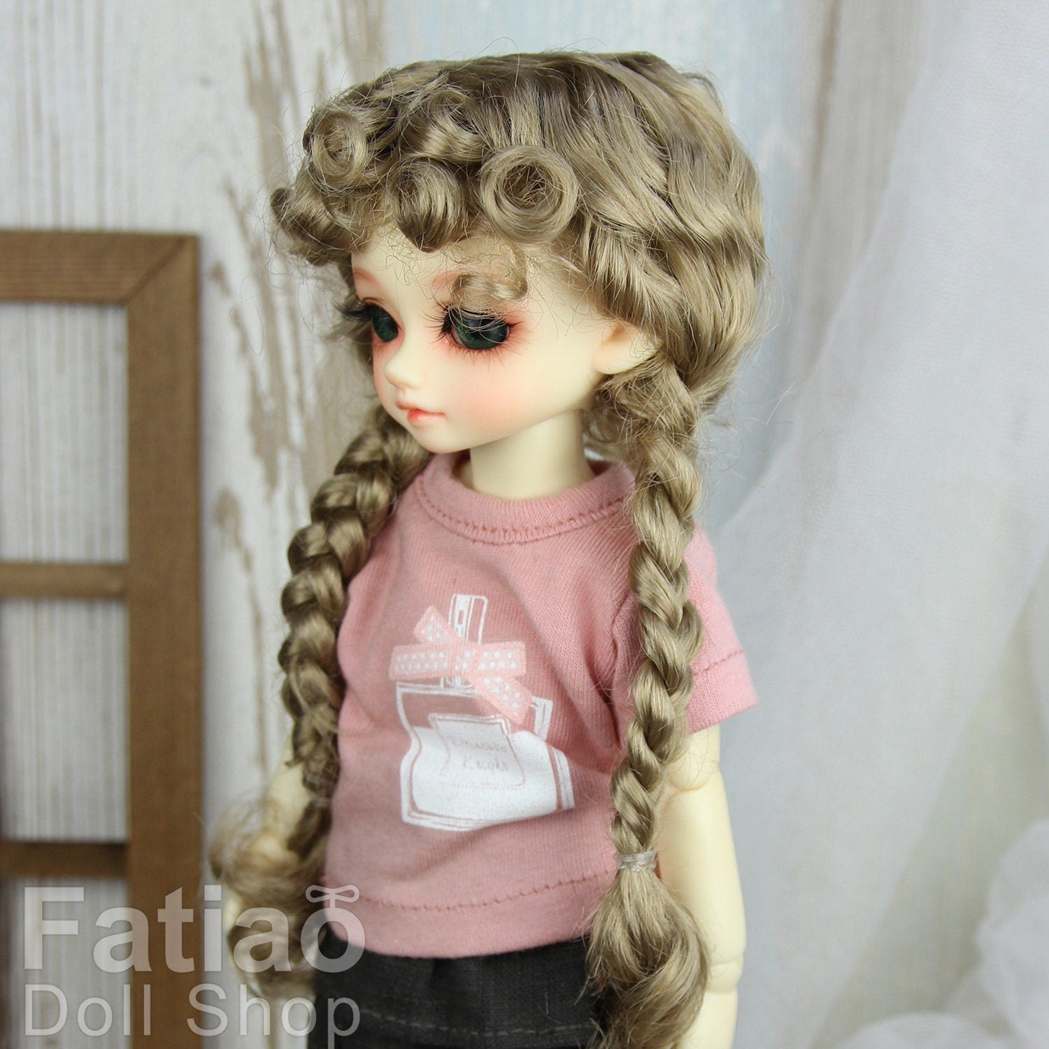 Fatiao - New Dolls Wig Dollfie Yo-SD 1/6 BJD 6-7" - Baby Brown