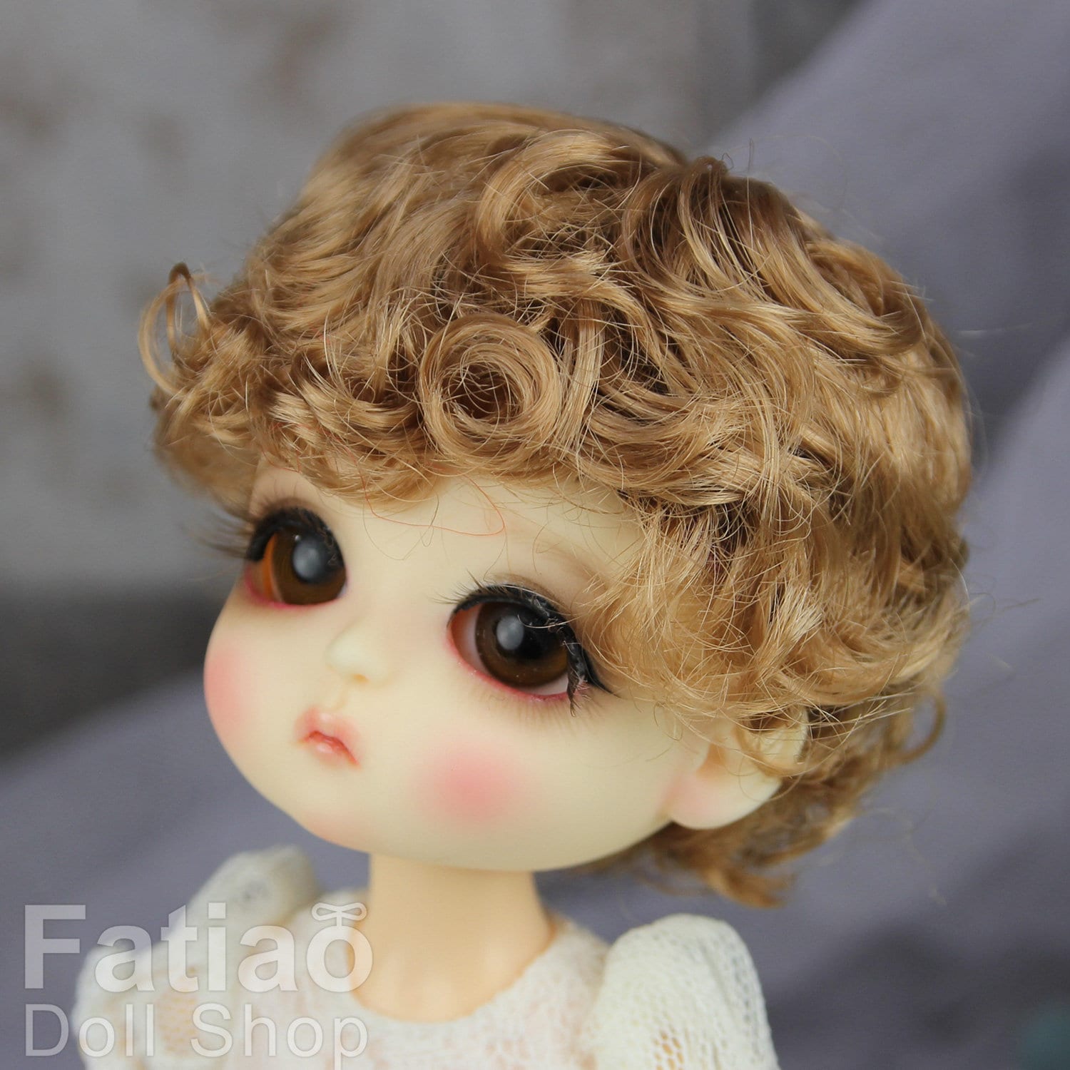 Fatiao - BJD Dollfie Lati Yellow Pukifee 5-6" Angel Doll Wig - Ocher