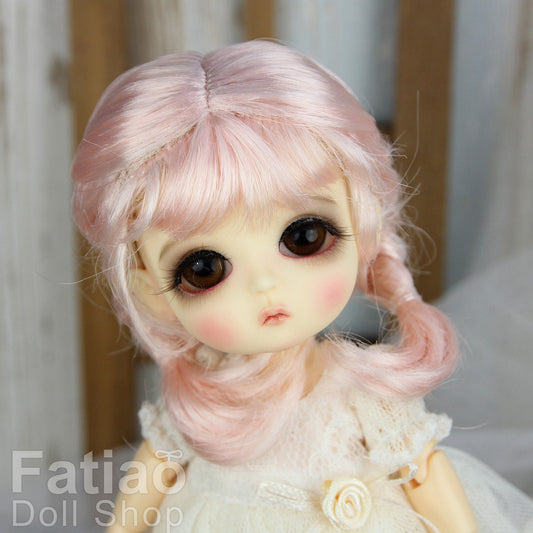Fatiao - BJD Dollfie Lati Yellow Pukifee 5-6" Angel Doll Wig - Light Pink