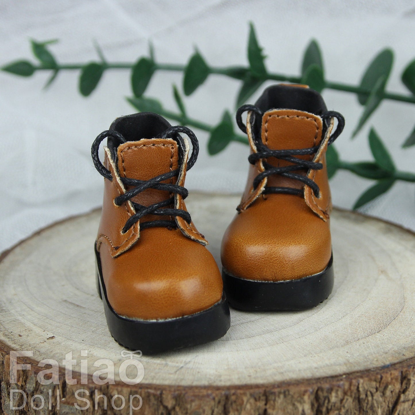 Fatiao - New Dollfie Yo-SD 1/6 BJD Doll Shoes Boots - Brown (Size 4.5cm)