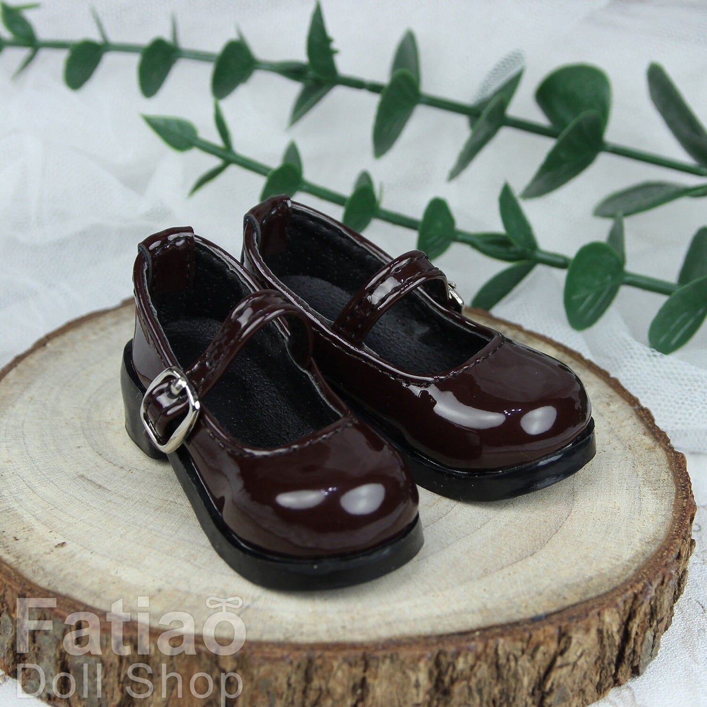 Fatiao - New 1/4 BJD MSD Dollfie Dolls Mary Jane Shoes - Dark Brown (Size 5.5cm)