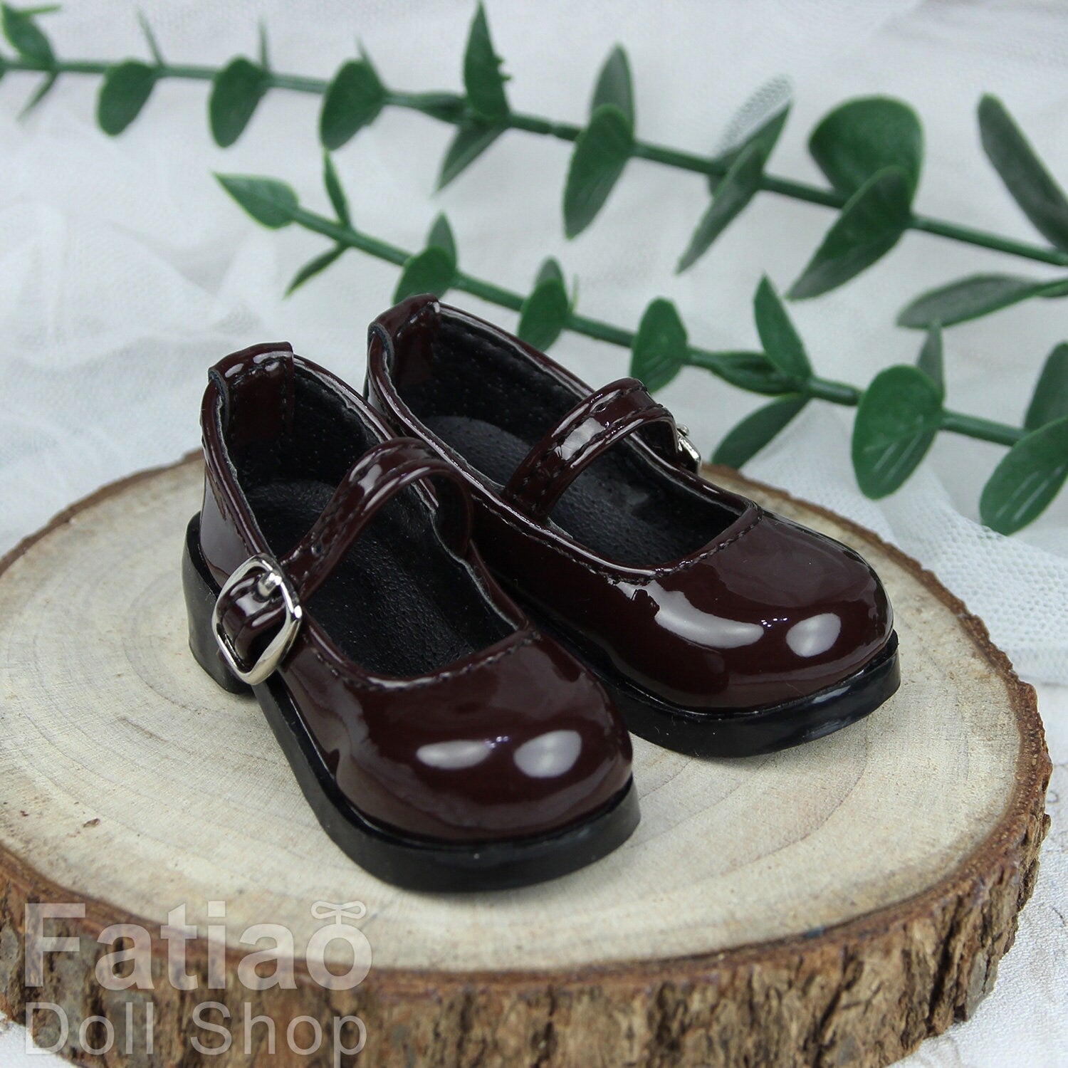 Fatiao - New 1/4 BJD MSD Dollfie Dolls Mary Jane Shoes - Dark Brown (Size 5.5cm)