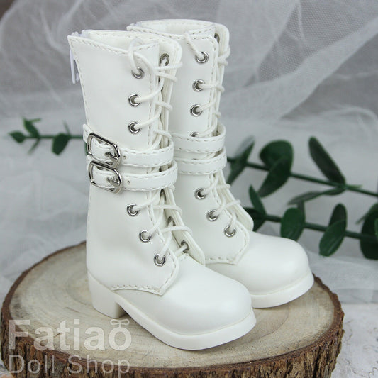 Fatiao - New 1/4 BJD MSD Dollfie Dolls Shoes Boots - White (Size 5.5cm)