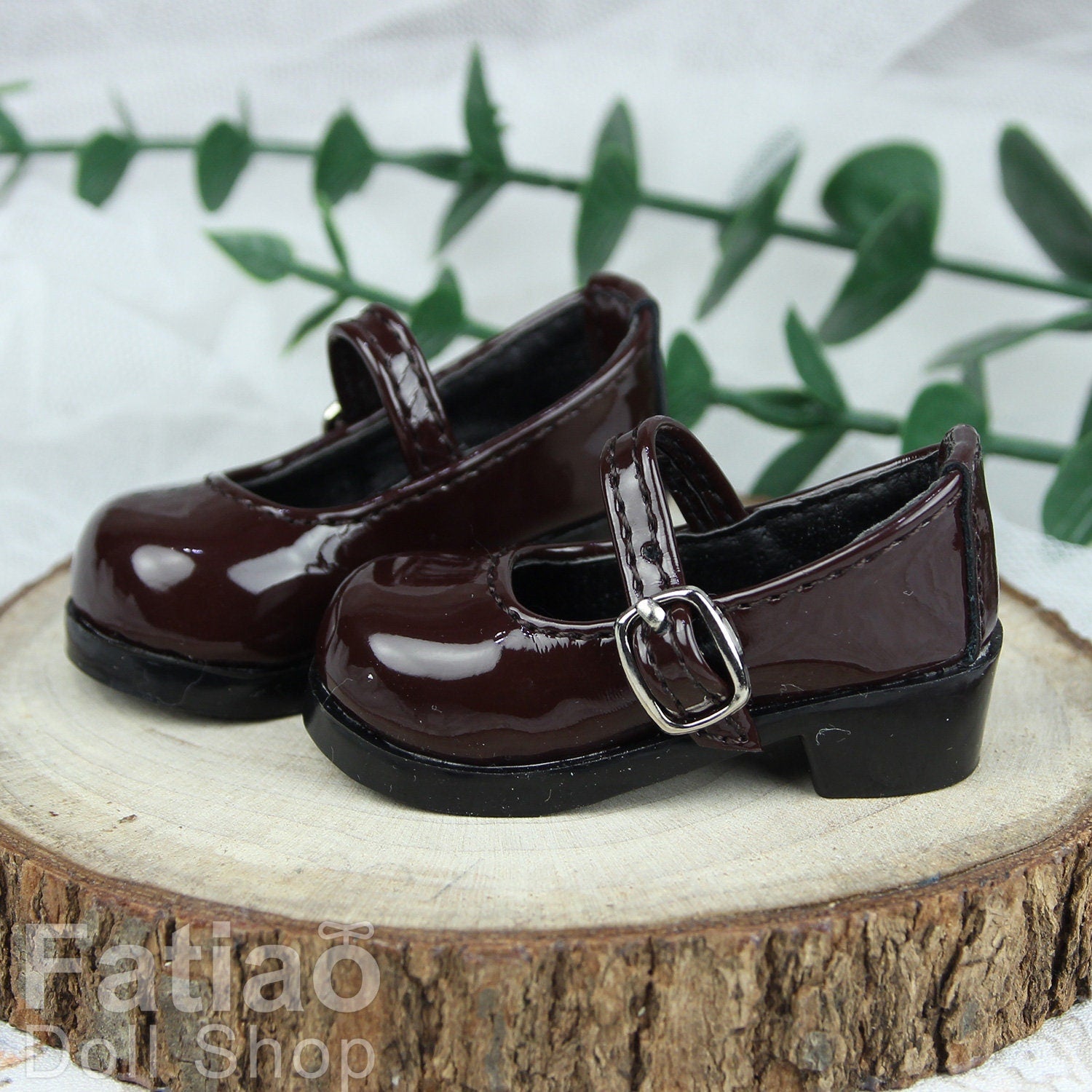 Fatiao - New 1/4 BJD MSD Dollfie Dolls Mary Jane Shoes - Dark Brown (Size 5.5cm)