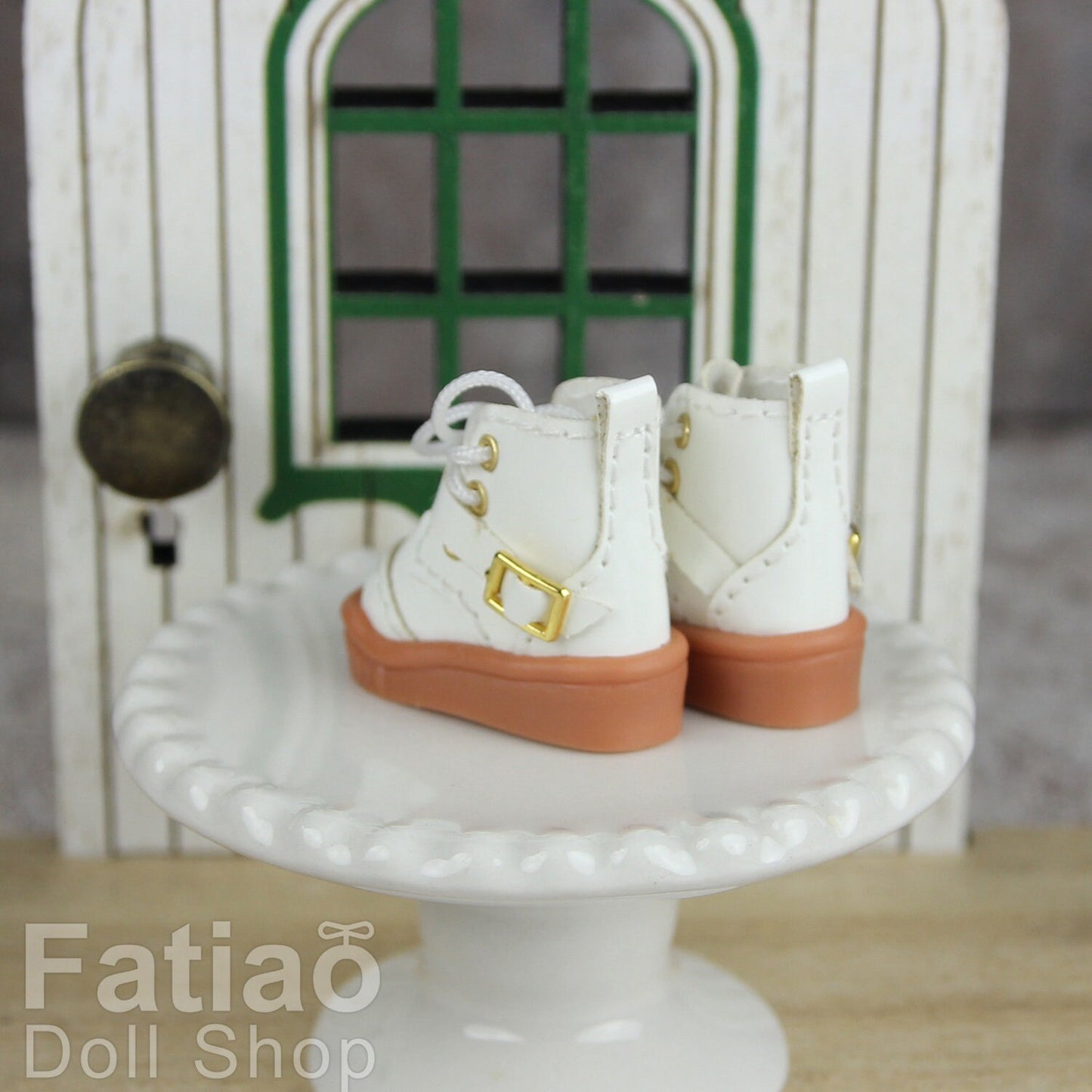 Fatiao - New Obitsu 11 OB11 1/12 BJD Nendoroid Blythe pullip doll Lace-up boots shoes