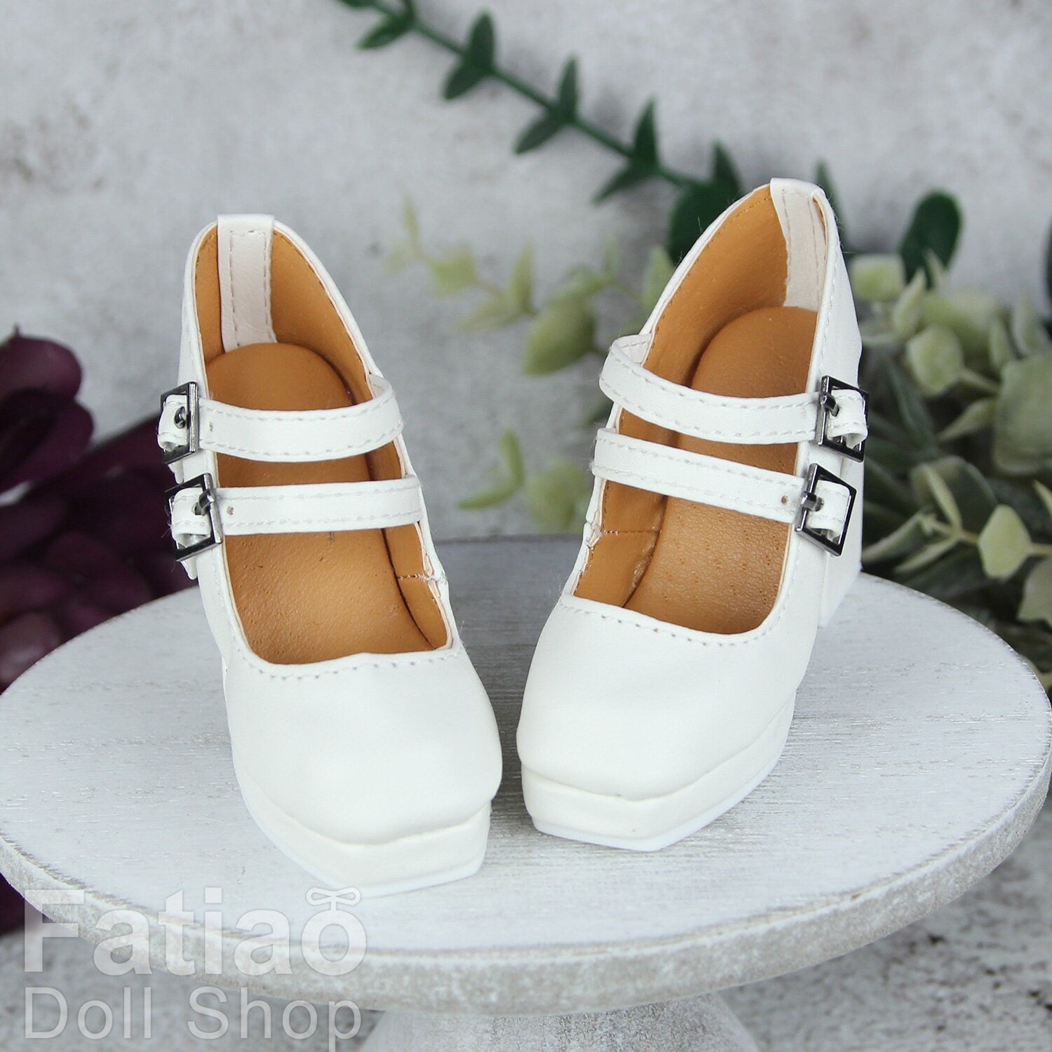 Fatiao - New 1/3 BJD Supper dollfie SD16 High-heeled Lolita Dolls shoes - Black / White (Size 6.8cm)