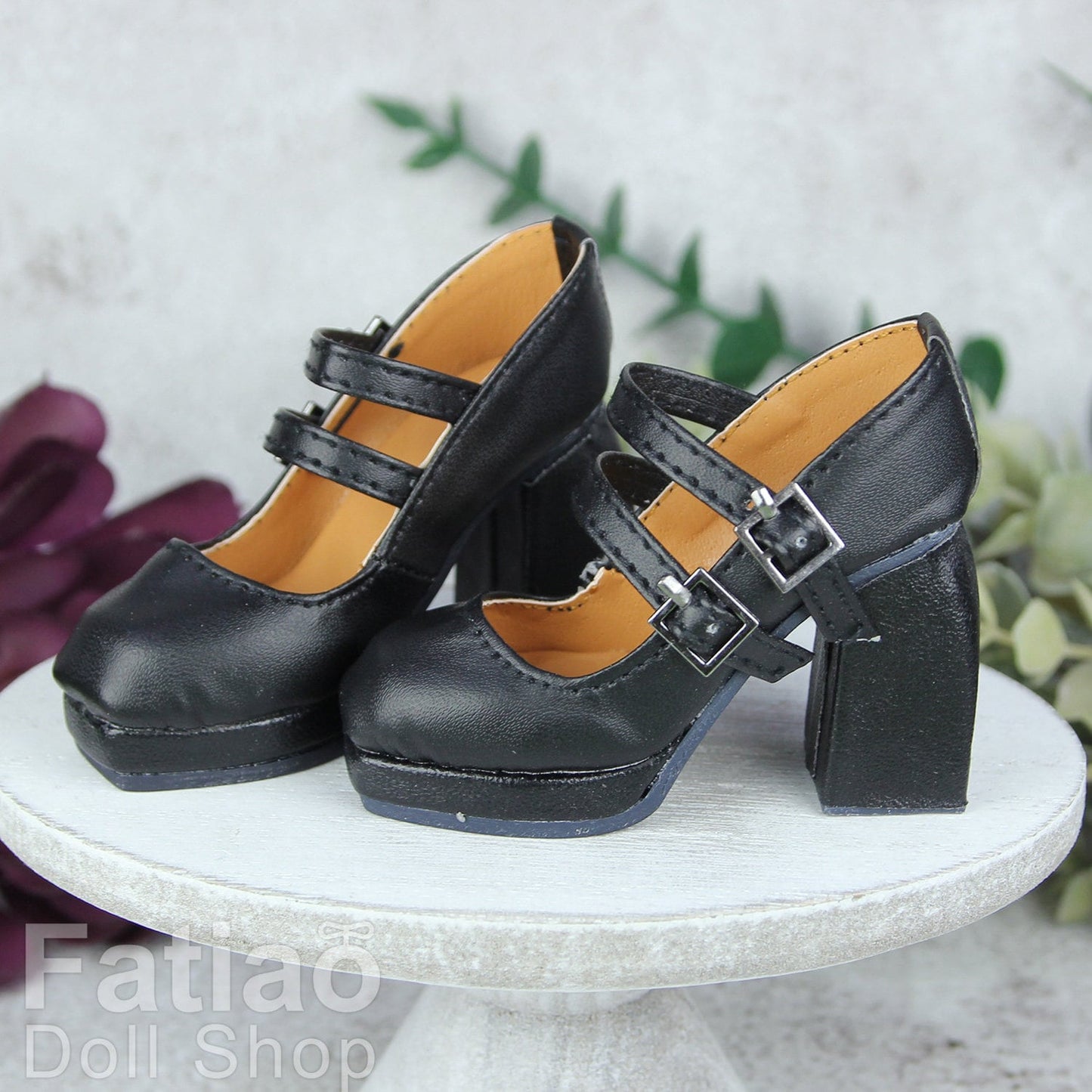 Fatiao - New 1/3 BJD Supper dollfie SD16 High-heeled Lolita Dolls shoes - Black / White (Size 6.8cm)