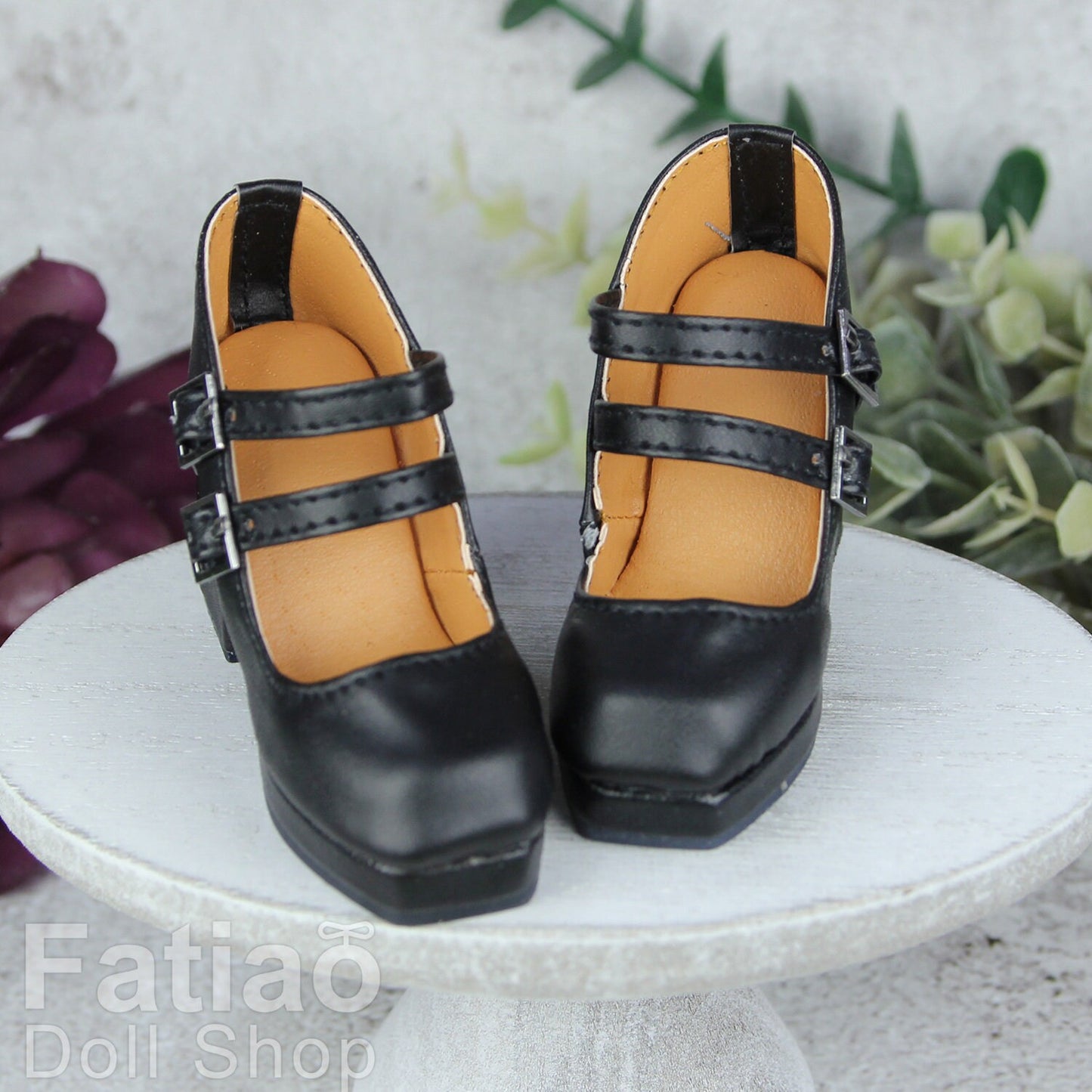 Fatiao - New 1/3 BJD Supper dollfie SD16 High-heeled Lolita Dolls shoes - Black / White (Size 6.8cm)