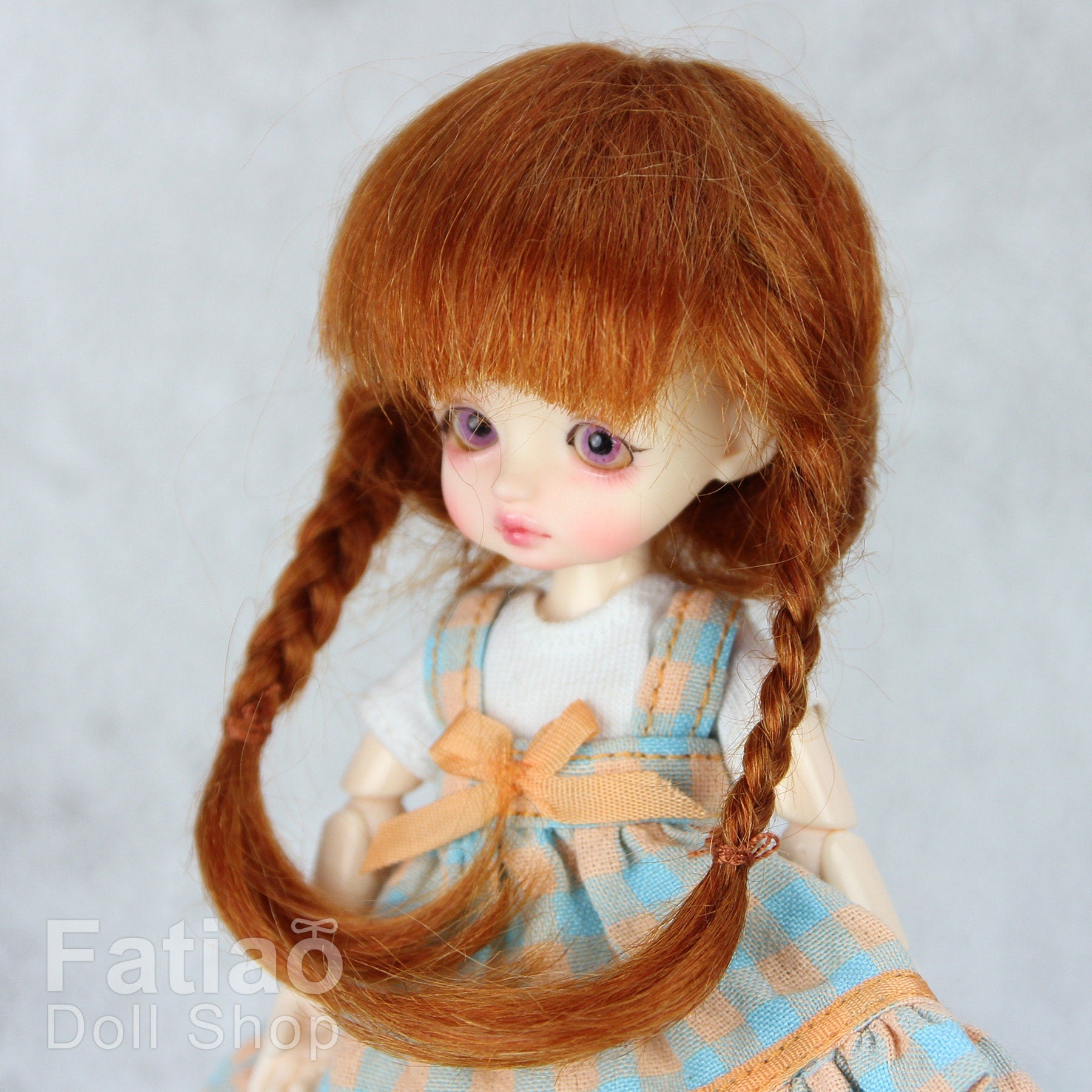 Fatiao - New BJD Dollfie pukipuki BF Pocket 3-4" Mohair Doll Wig - Carrot