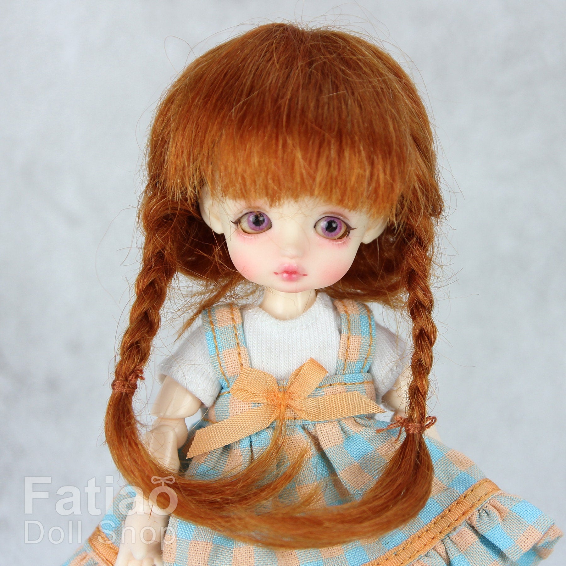 Fatiao - New BJD Dollfie pukipuki BF Pocket 3-4" Mohair Doll Wig - Carrot