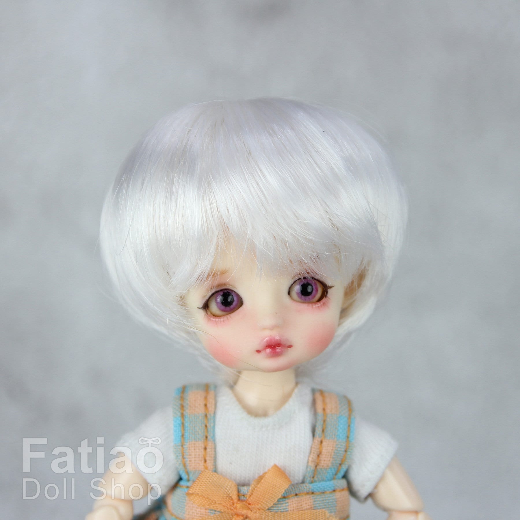 Fatiao - New BJD Dollfie pukipuki BF Pocket 3-4" Doll Wig - White