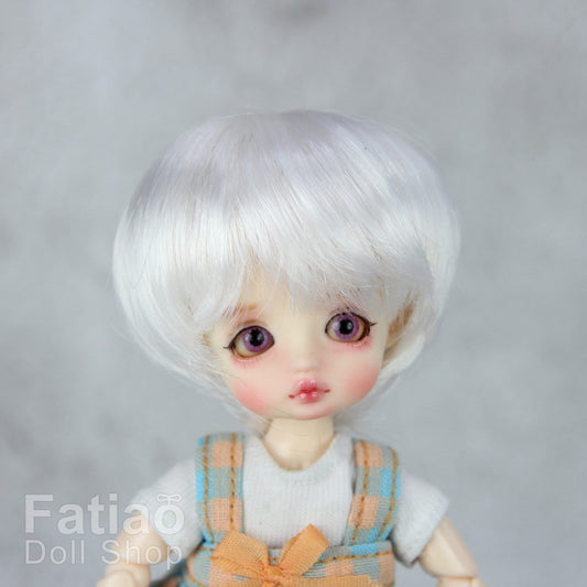 Fatiao - New BJD Dollfie pukipuki BF Pocket 3-4" Doll Wig - White