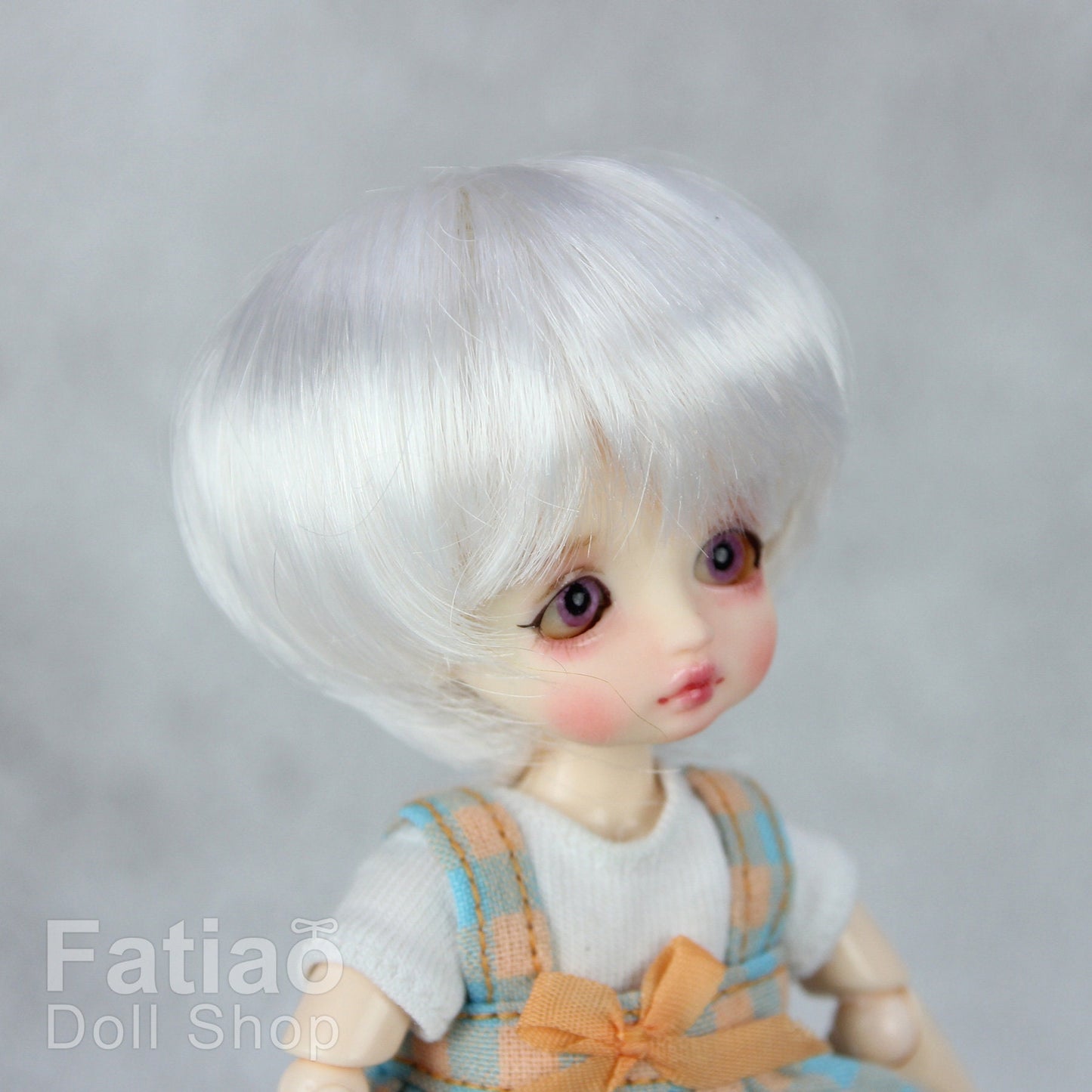 Fatiao - New BJD Dollfie pukipuki BF Pocket 3-4" Doll Wig - White