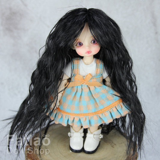 Fatiao - New BJD Dollfie pukipuki BF Pocket 3-4" Doll Wig - Black